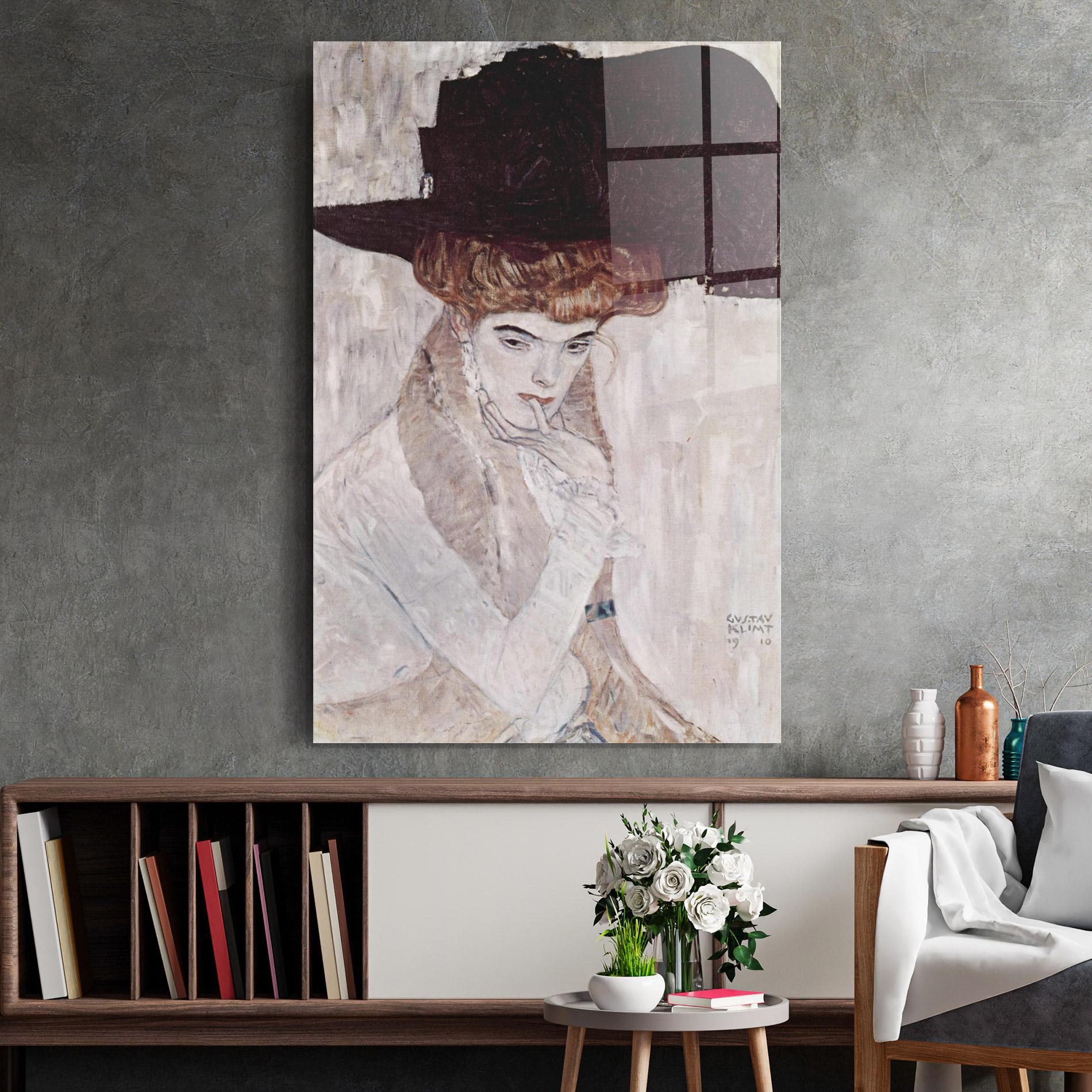 Üvegkép Klimt Woman mockup 2