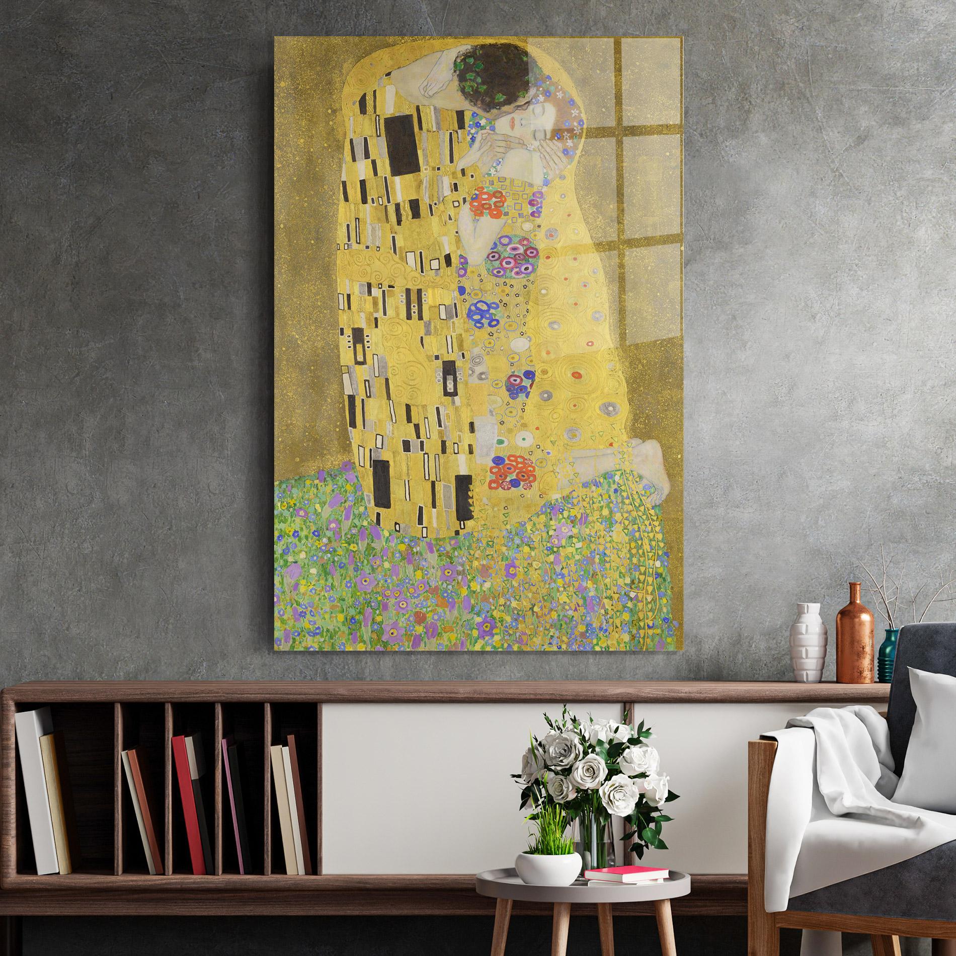 Üvegkép The Kiss mockup 2