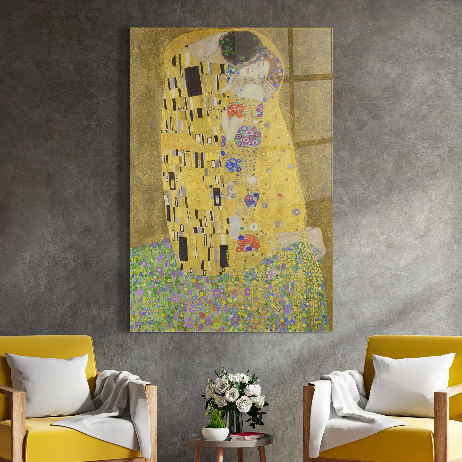 Üvegkép The Kiss mockup 4