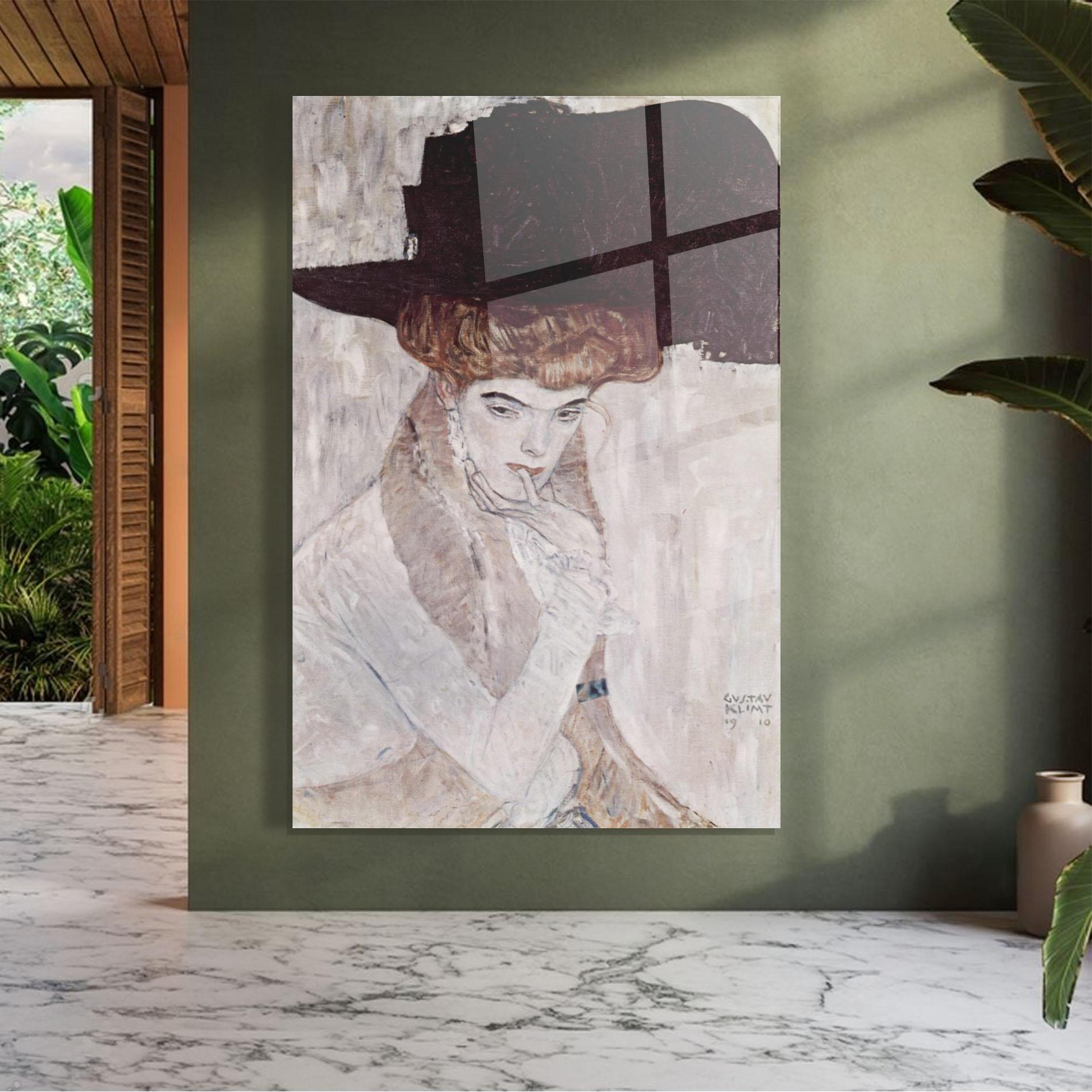 Üvegkép Klimt Woman mockup 7