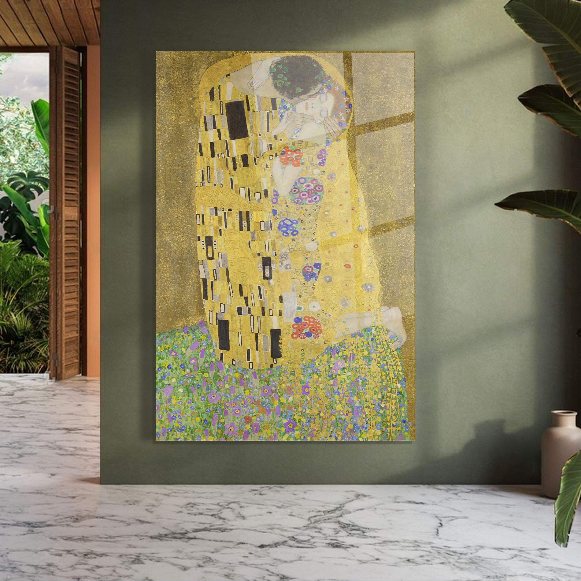 Üvegkép The Kiss mockup 7