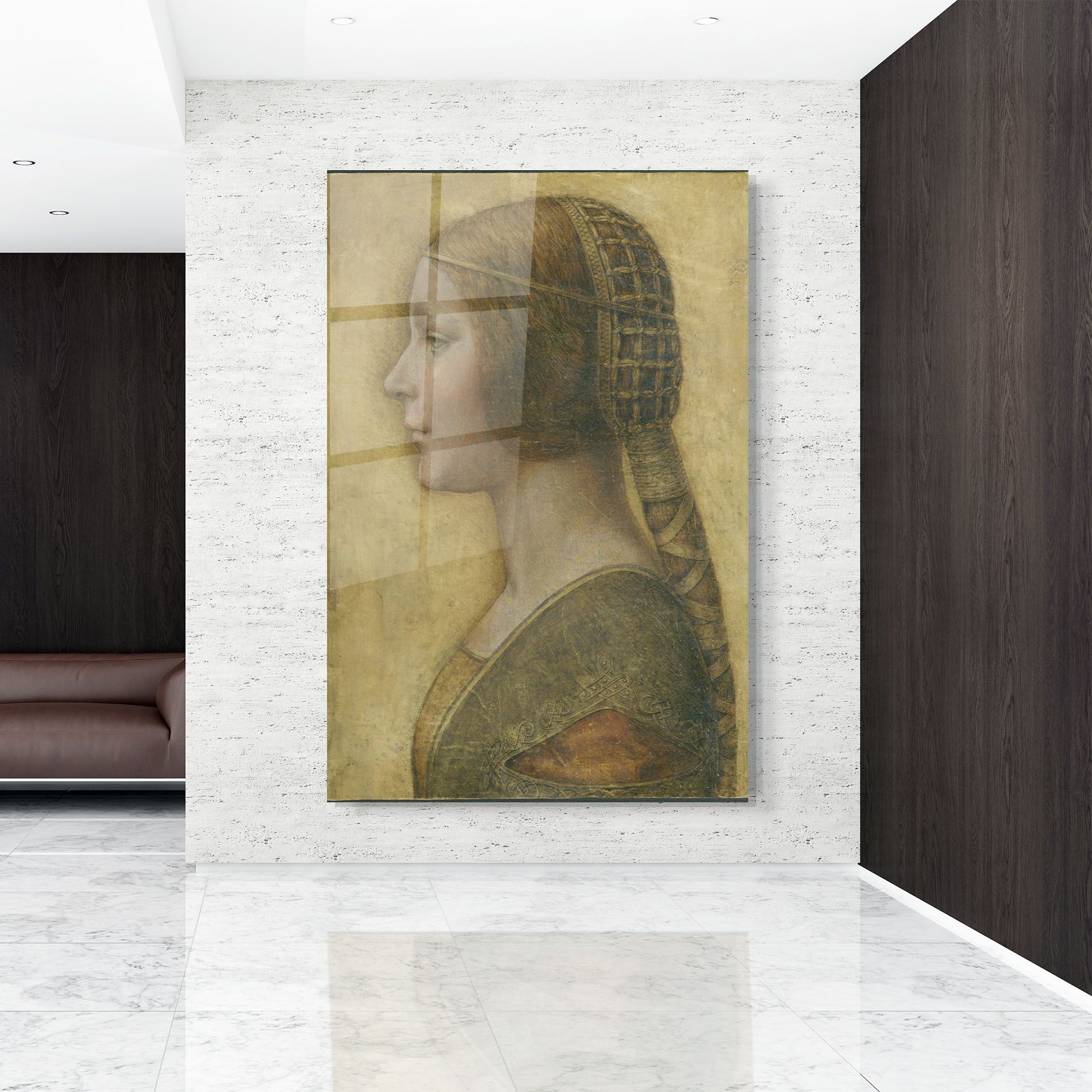 Profile Of A Young Fiancee Da Vinci mockup 9