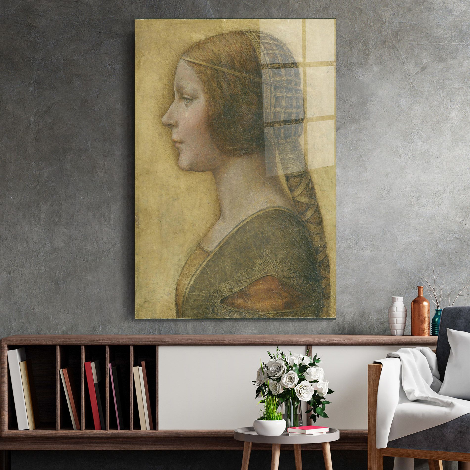 Profile Of A Young Fiancee Da Vinci mockup 2