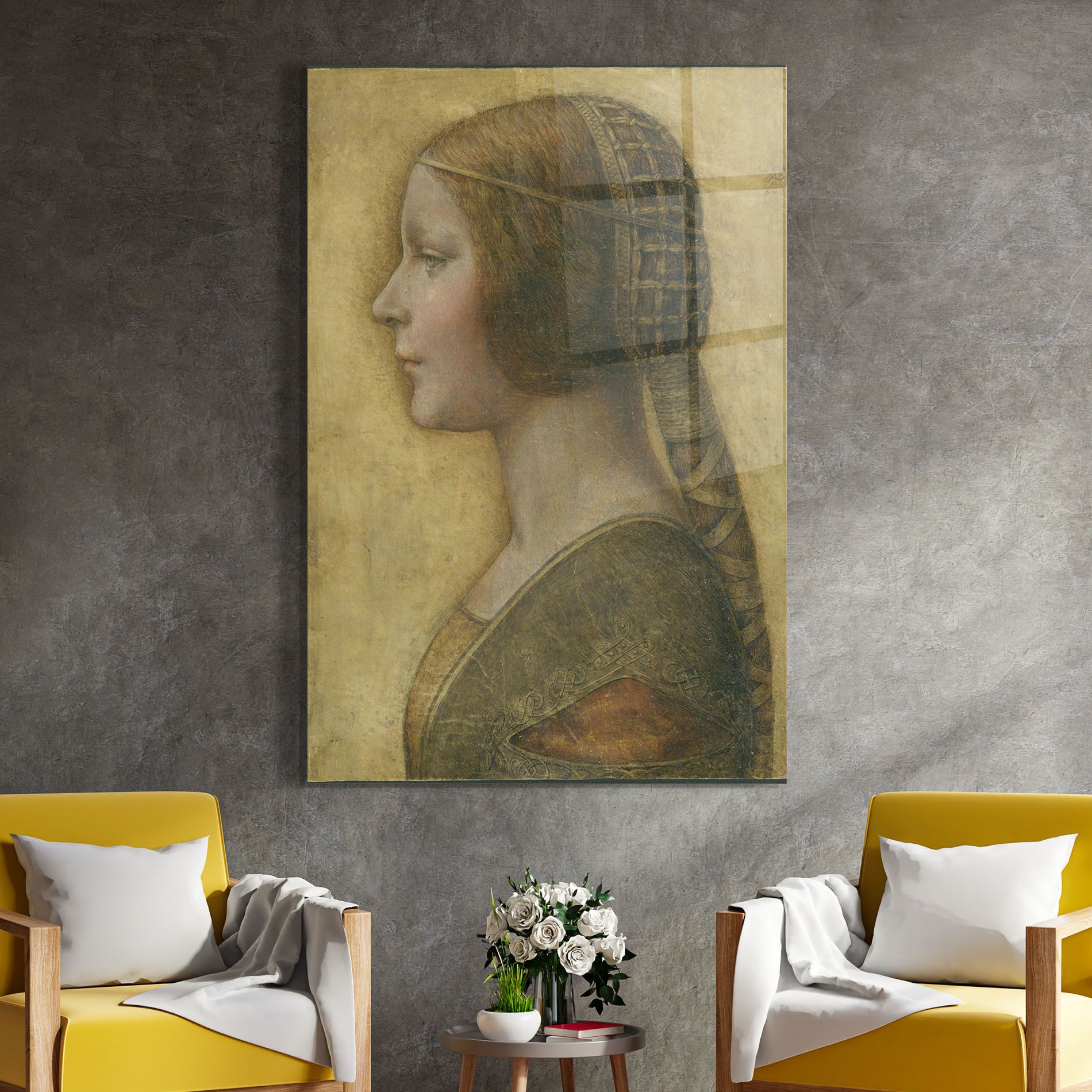 Profile Of A Young Fiancee Da Vinci mockup 4