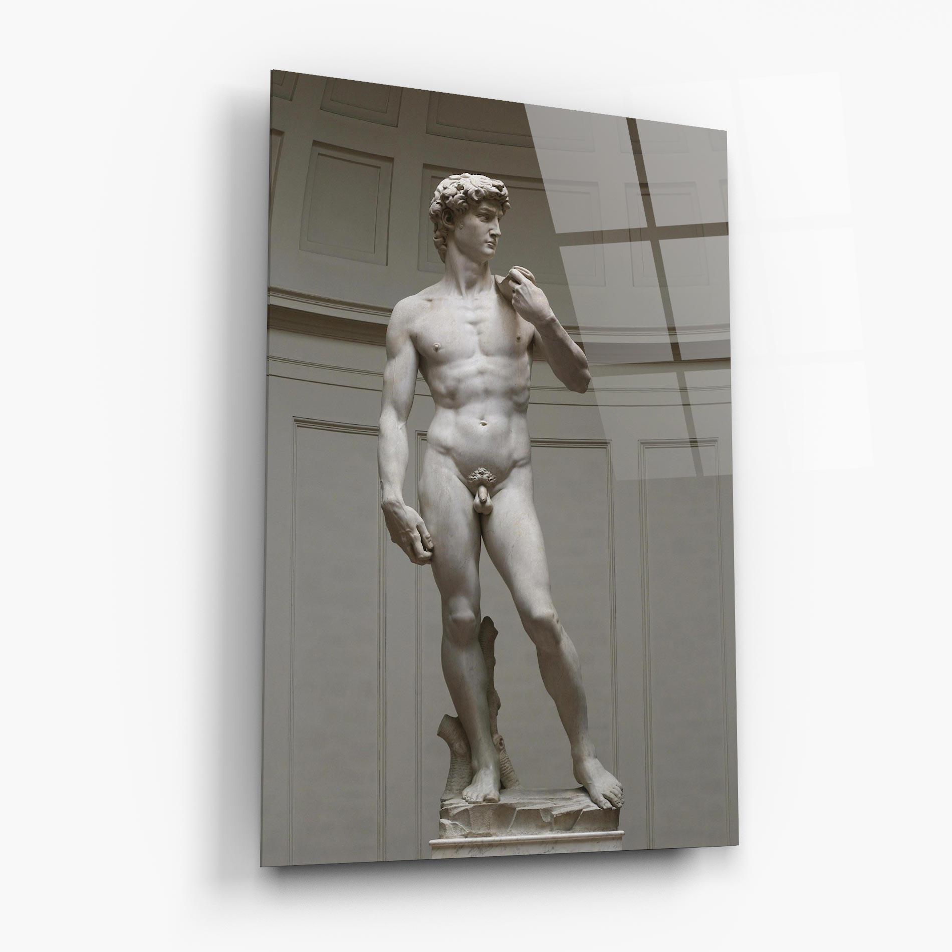 Üvegkép Michelangelo Statue mockup 6