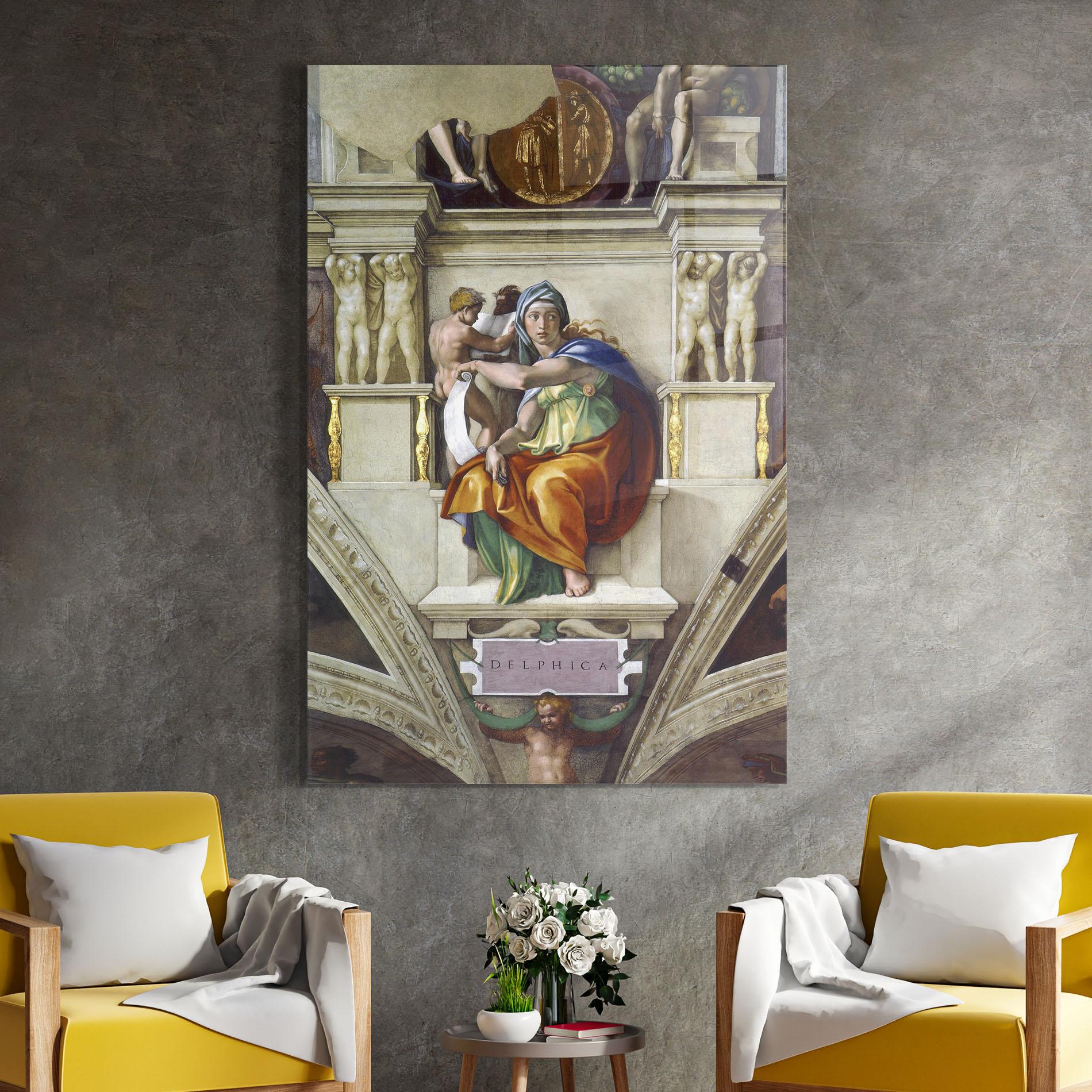 Üvegkép Delphic Sibyl mockup 4