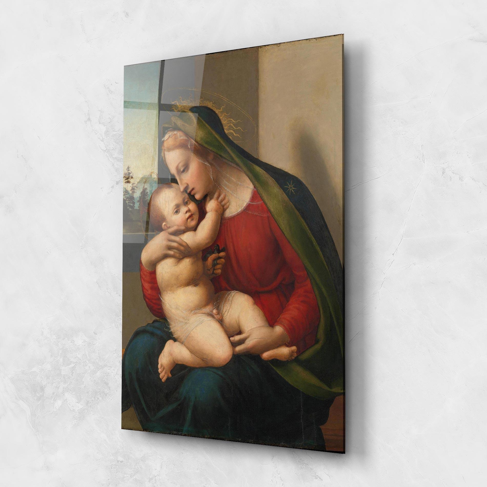 Üvegkép Madonna And Child mockup 1