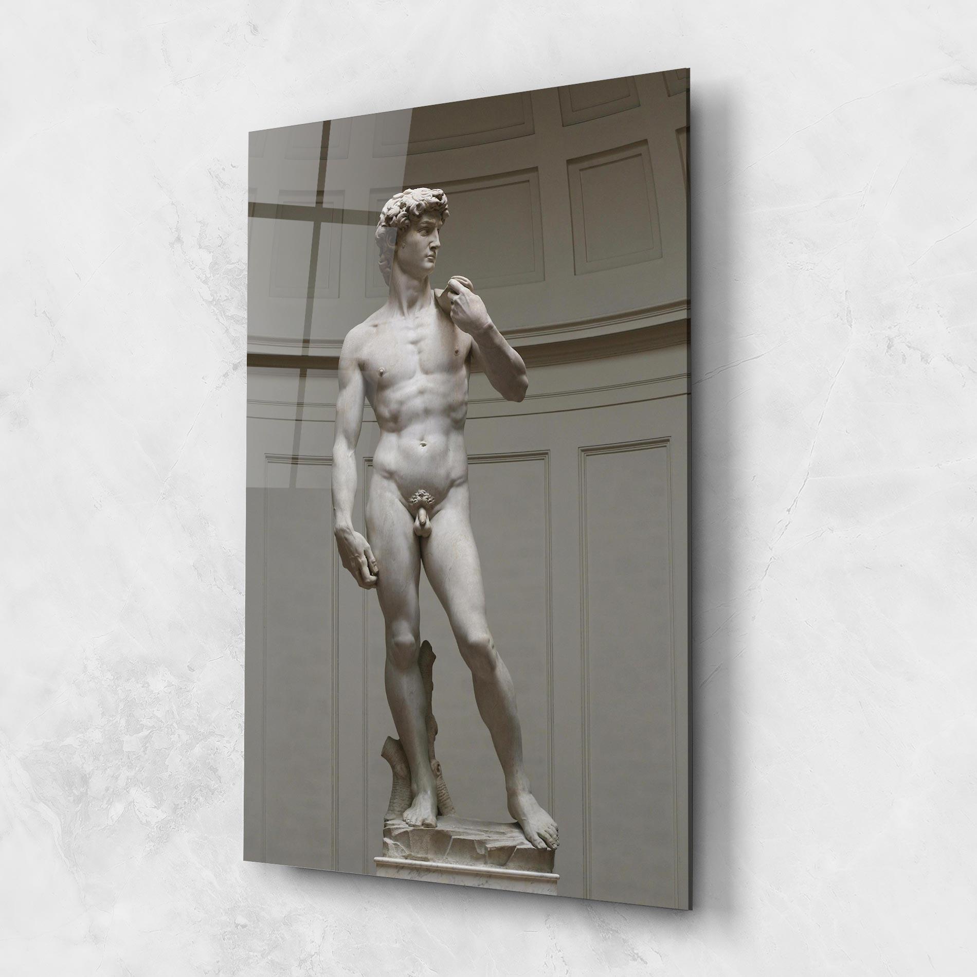 Üvegkép Michelangelo Statue mockup 1