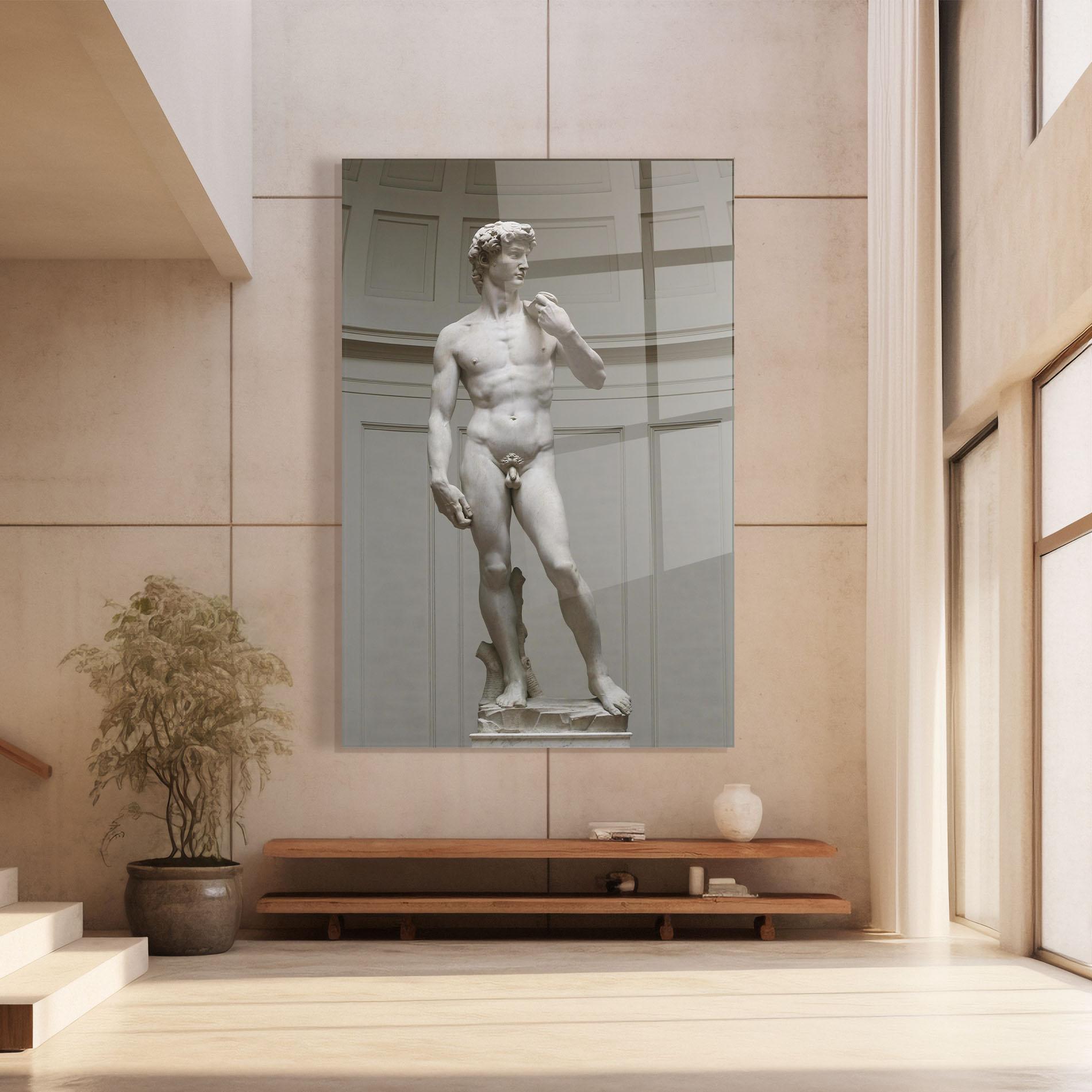 Üvegkép Michelangelo Statue mockup 8