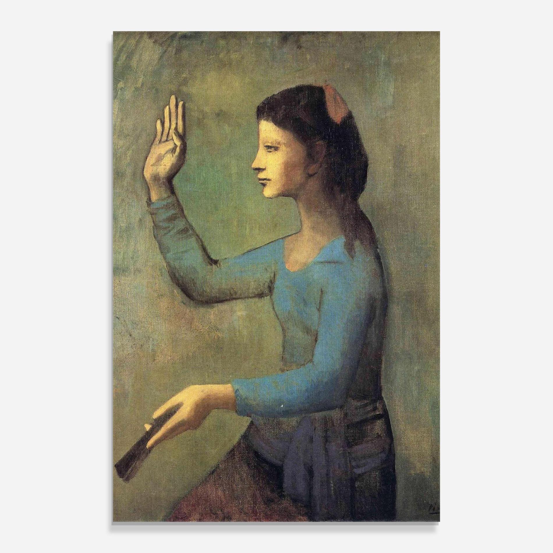 Üvegkép Lady With A Fan mockup 0