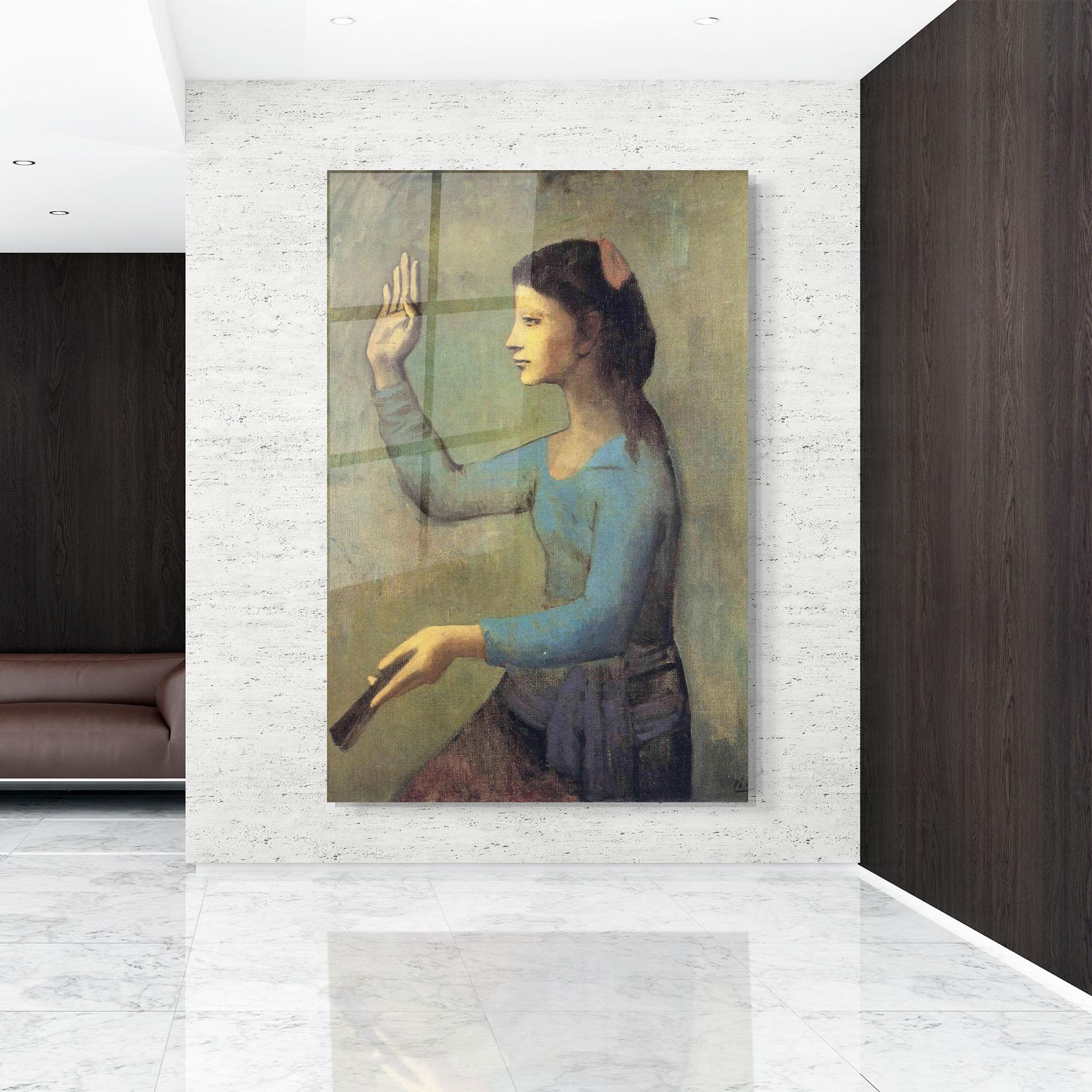 Üvegkép Lady With A Fan mockup 9