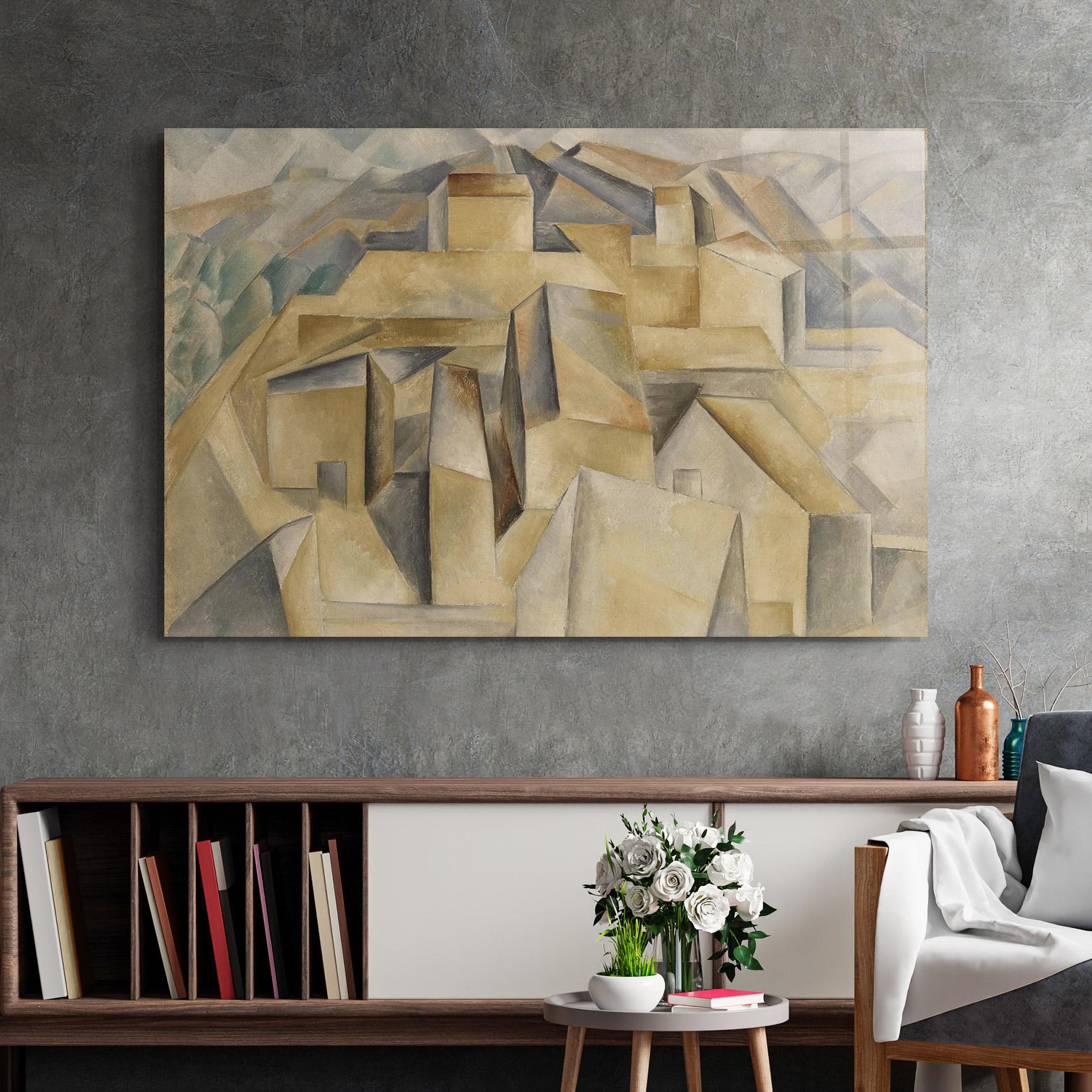 Üvegkép Houses On The Hill mockup 2