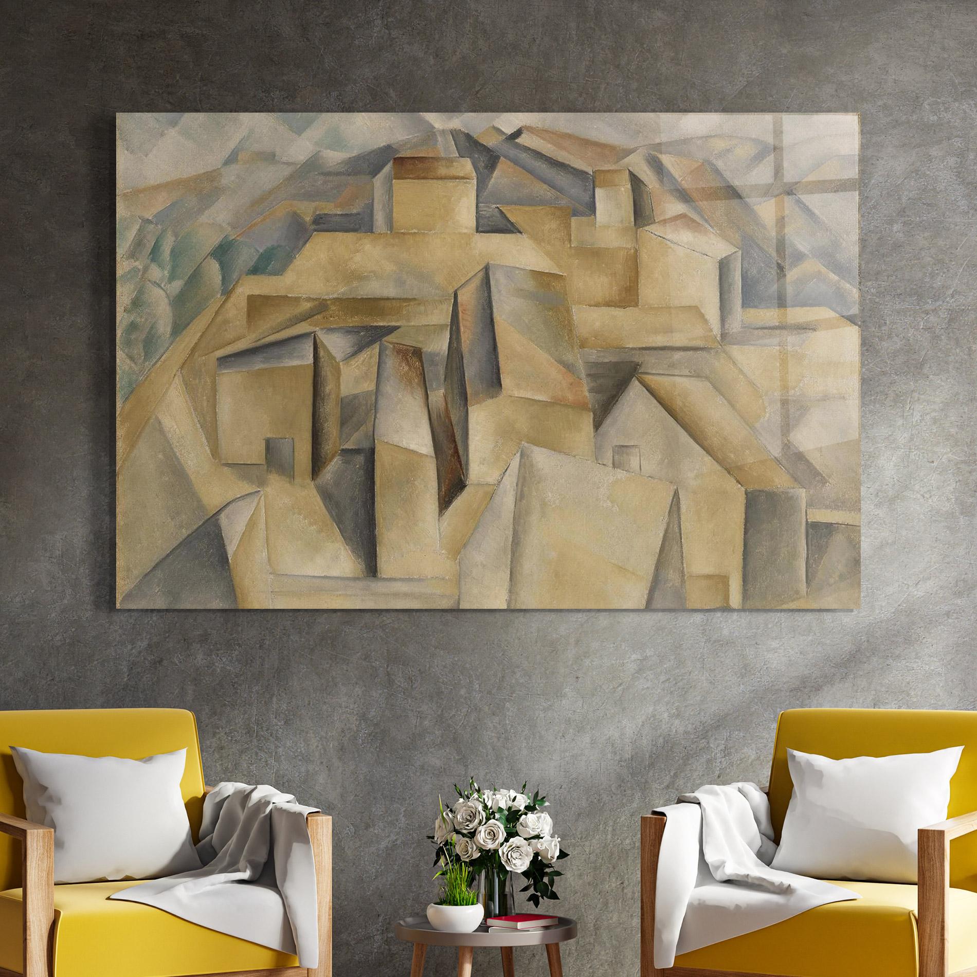 Üvegkép Houses On The Hill mockup 4