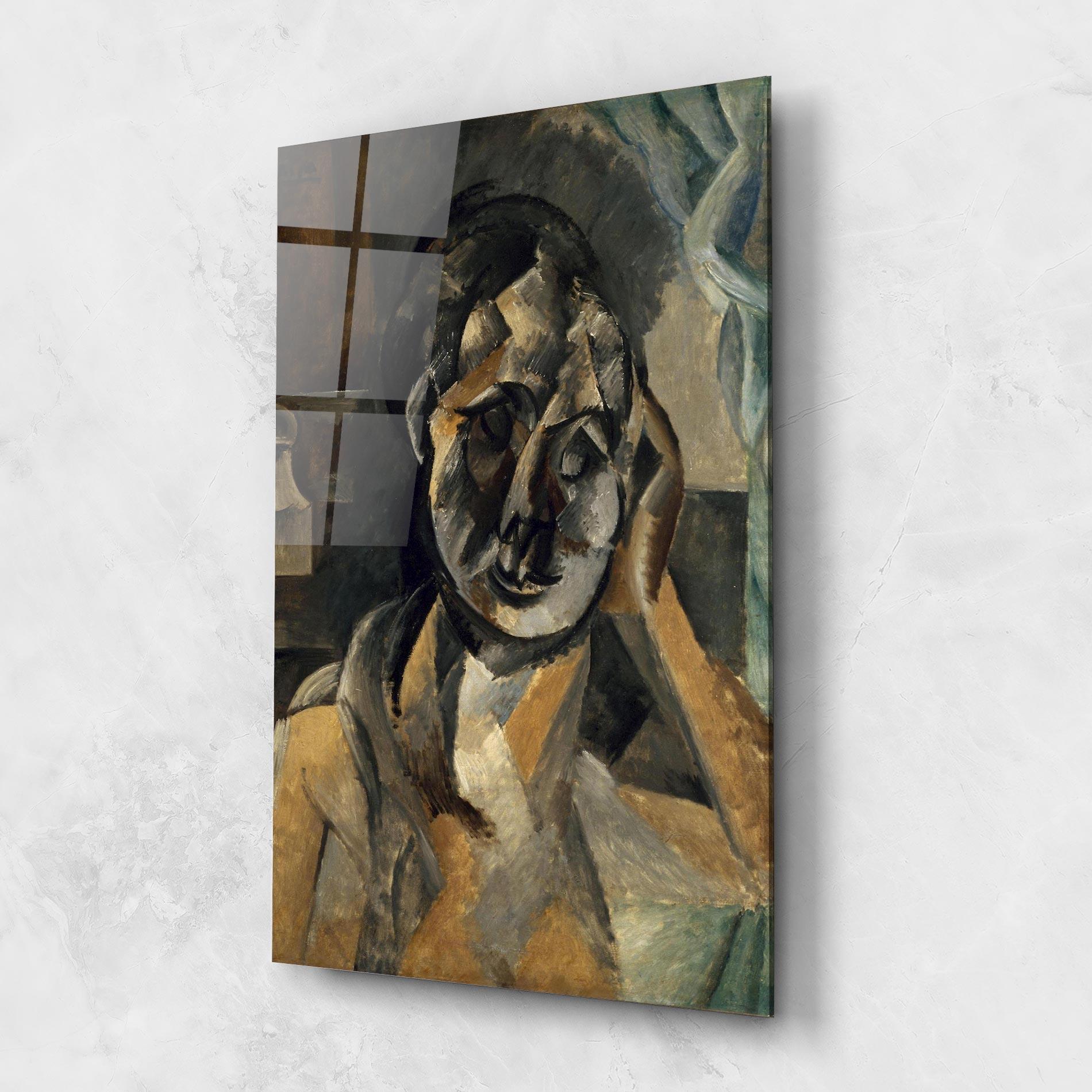 Üvegkép Woman With Mustard mockup 1