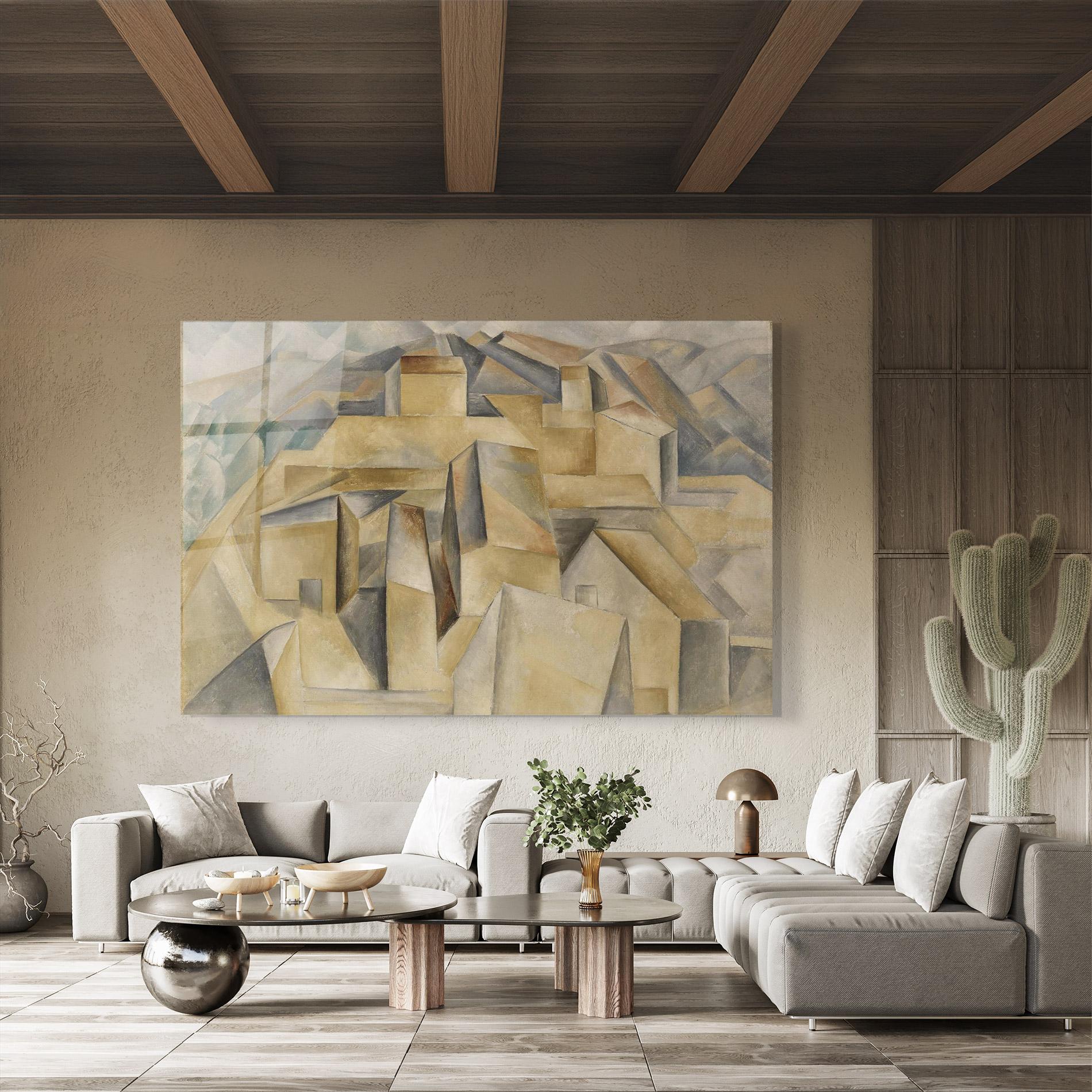 Üvegkép Houses On The Hill mockup 8