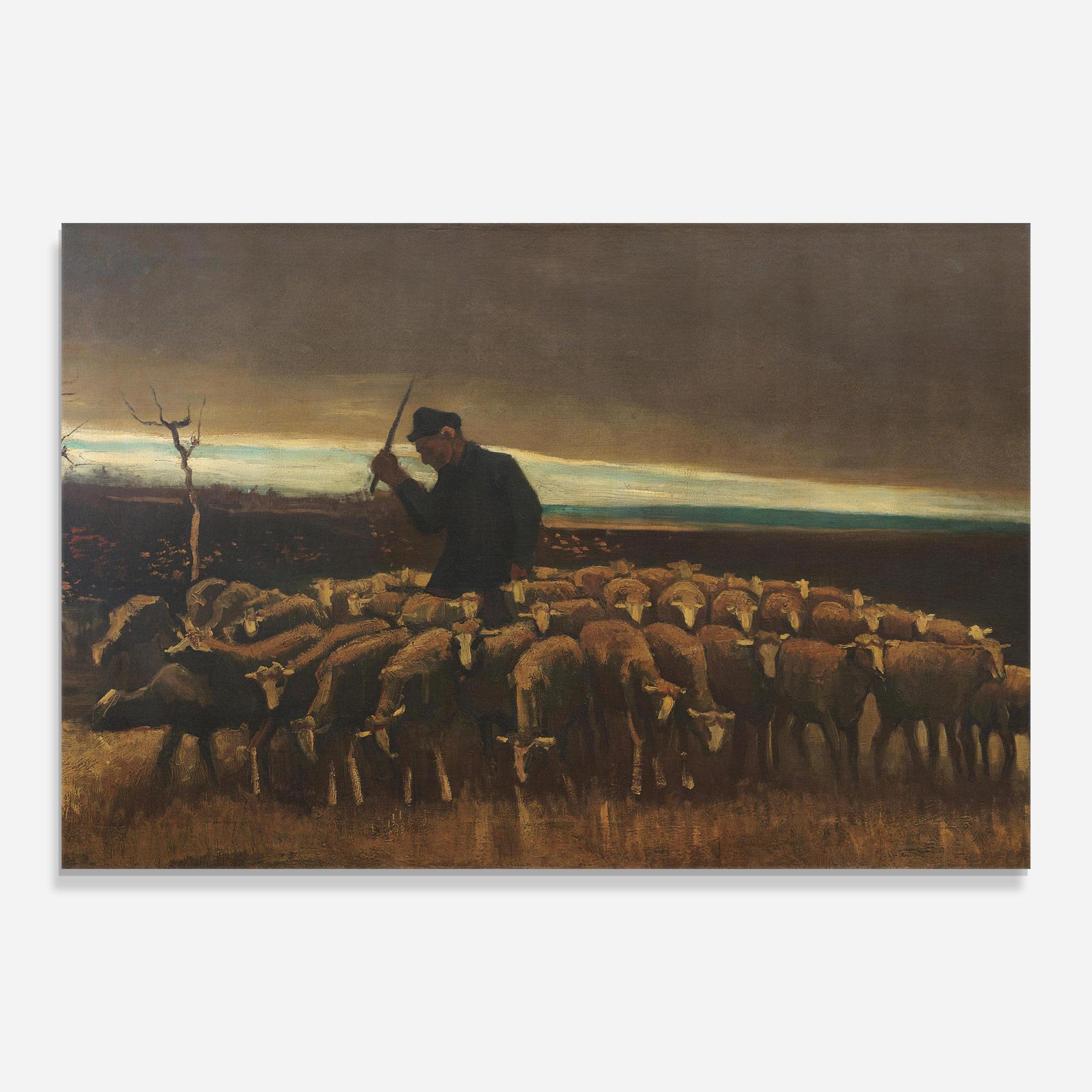 Üvegkép Flock Of Sheep mockup 0