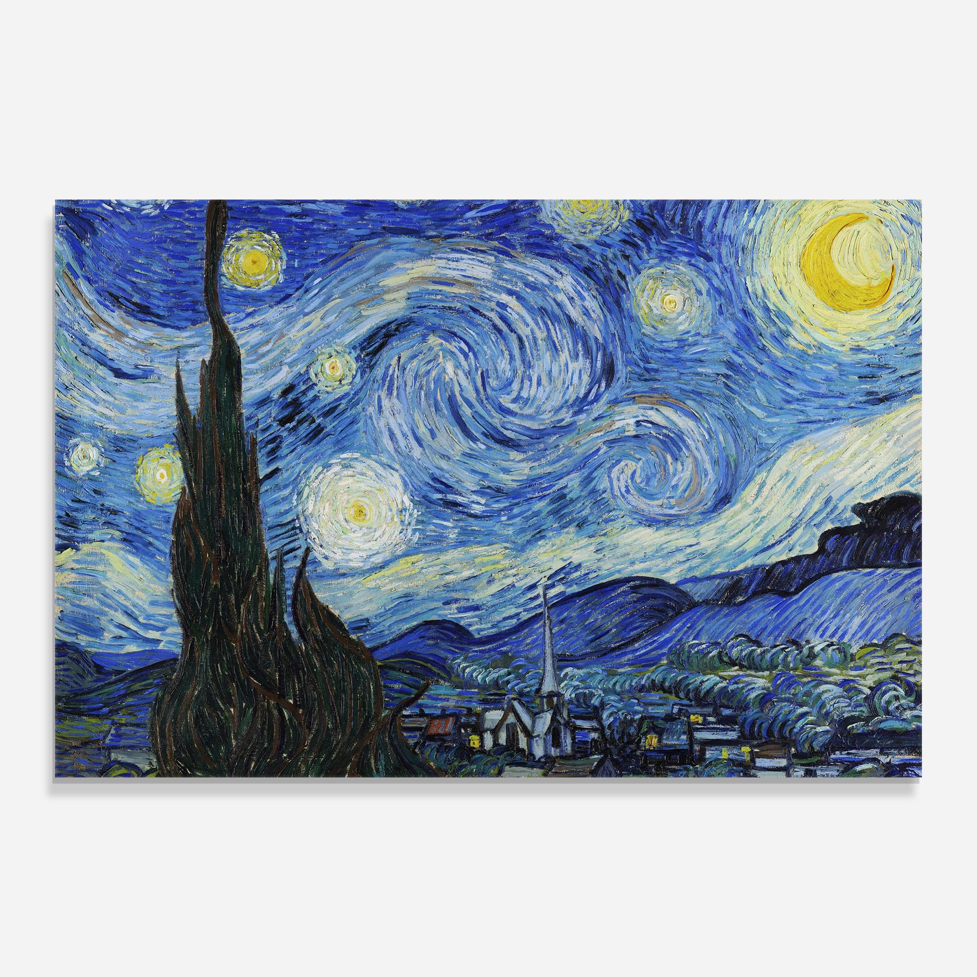 Üvegkép The Starry Night mockup 0