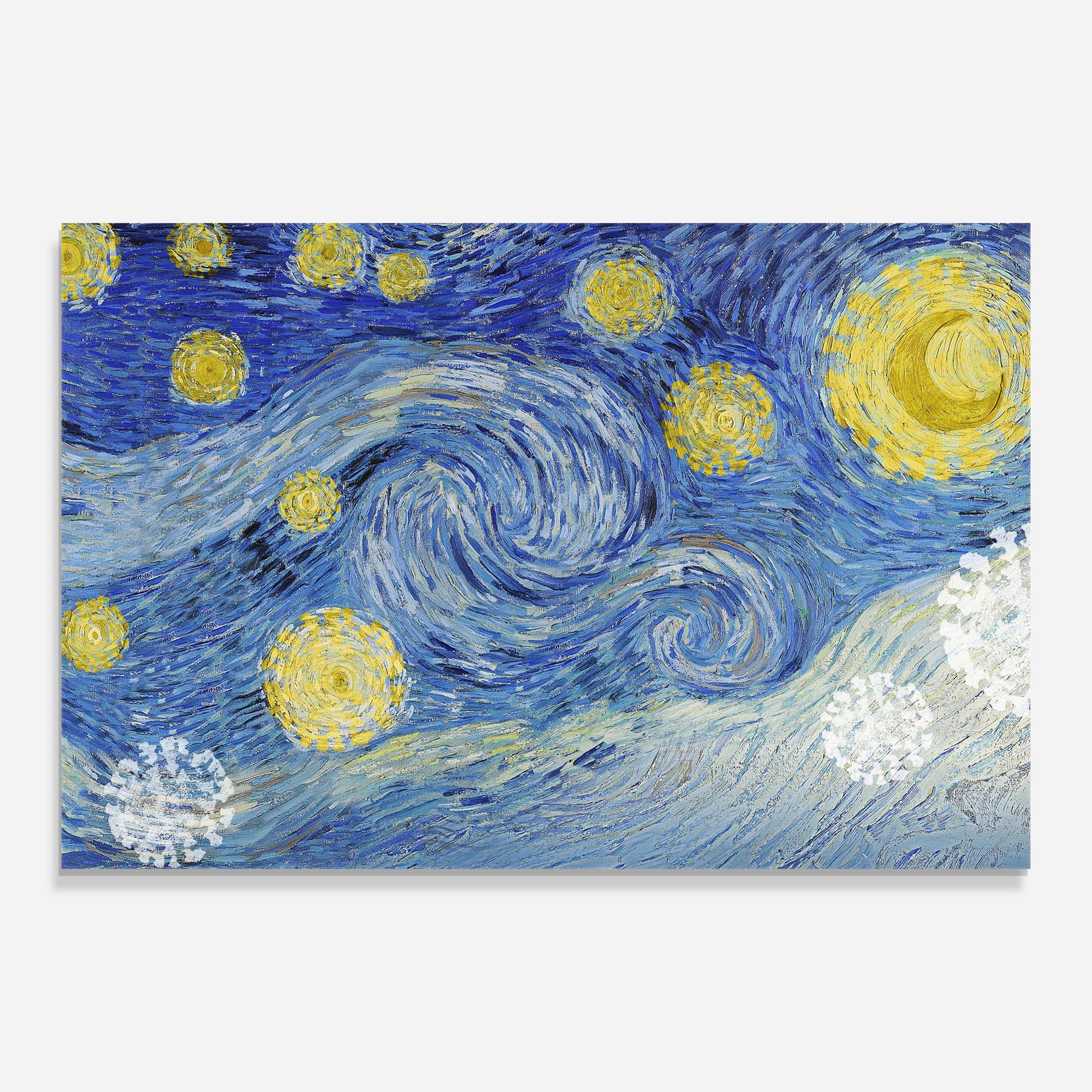 Üvegkép Van Gogh Starry Night mockup 0
