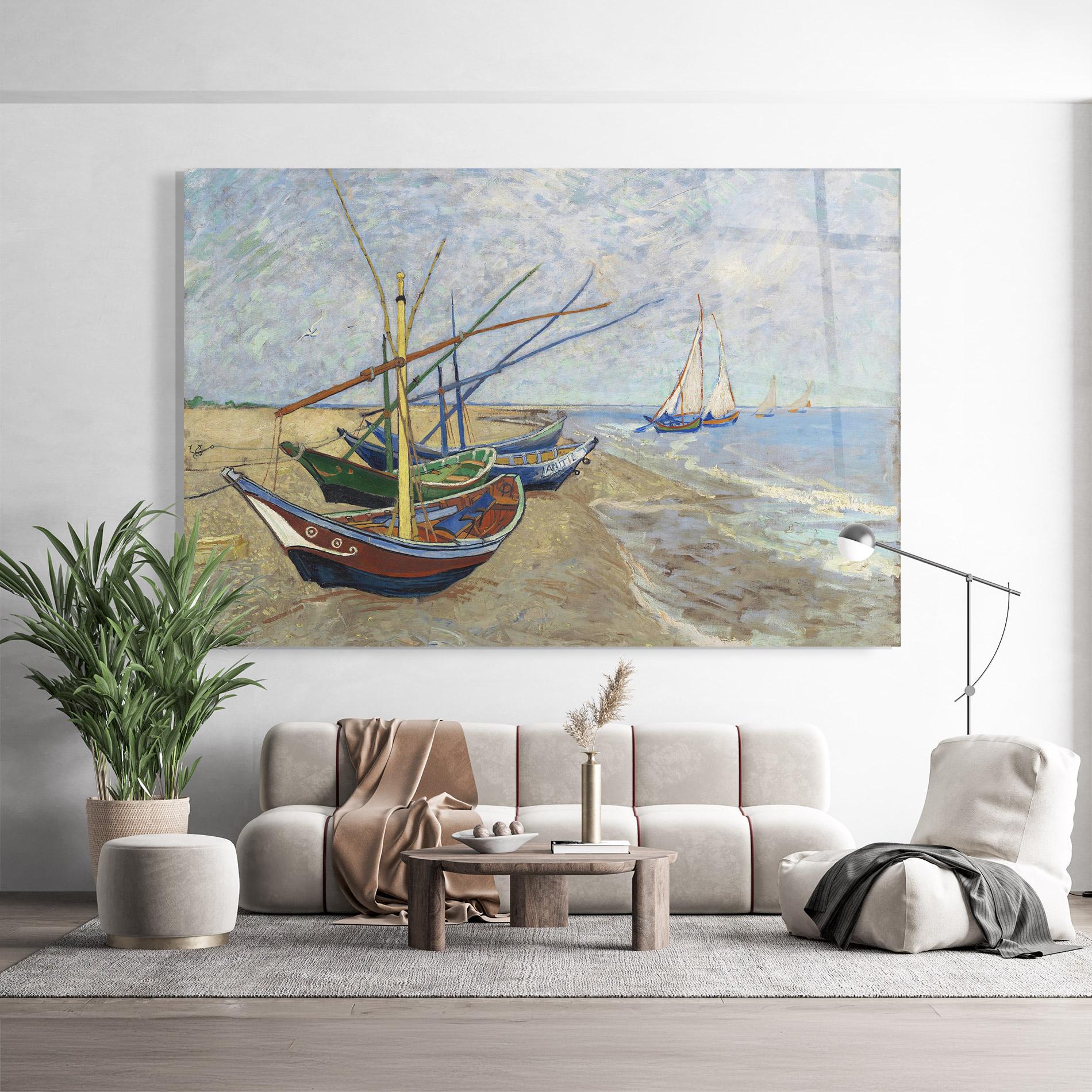 Üvegkép Boats Beach mockup 9