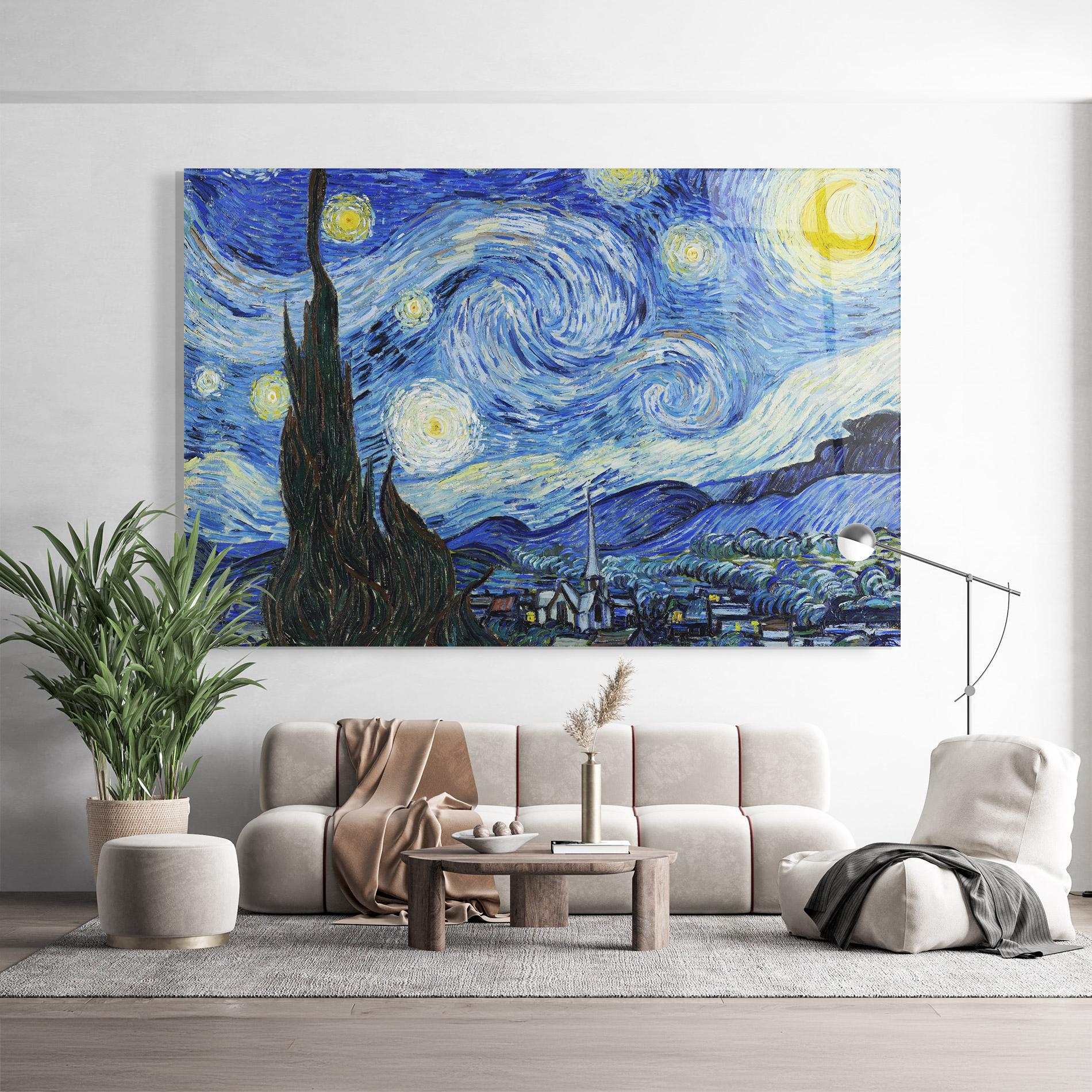 Üvegkép The Starry Night mockup 9