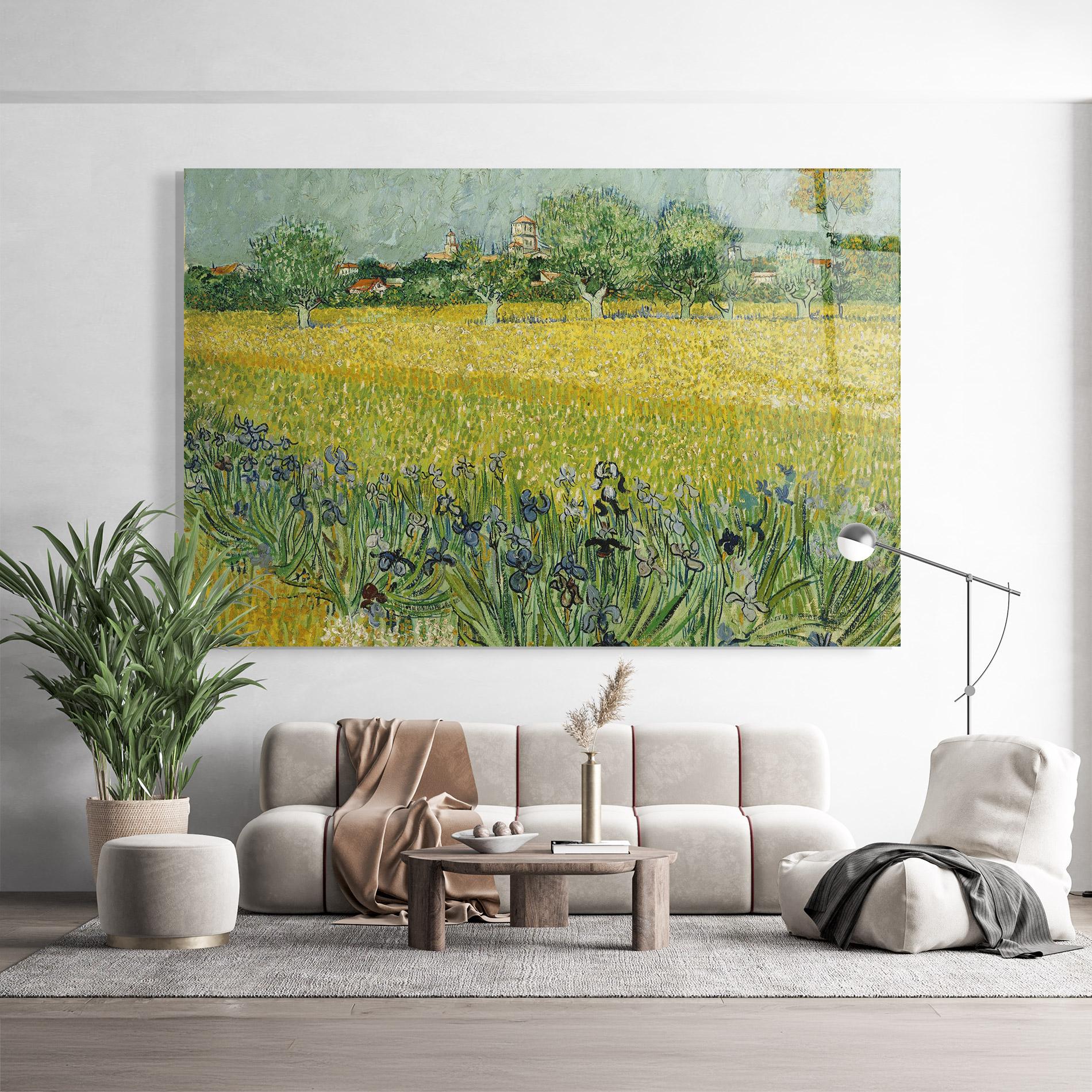 Üvegkép Veld Met Bloemen mockup 9