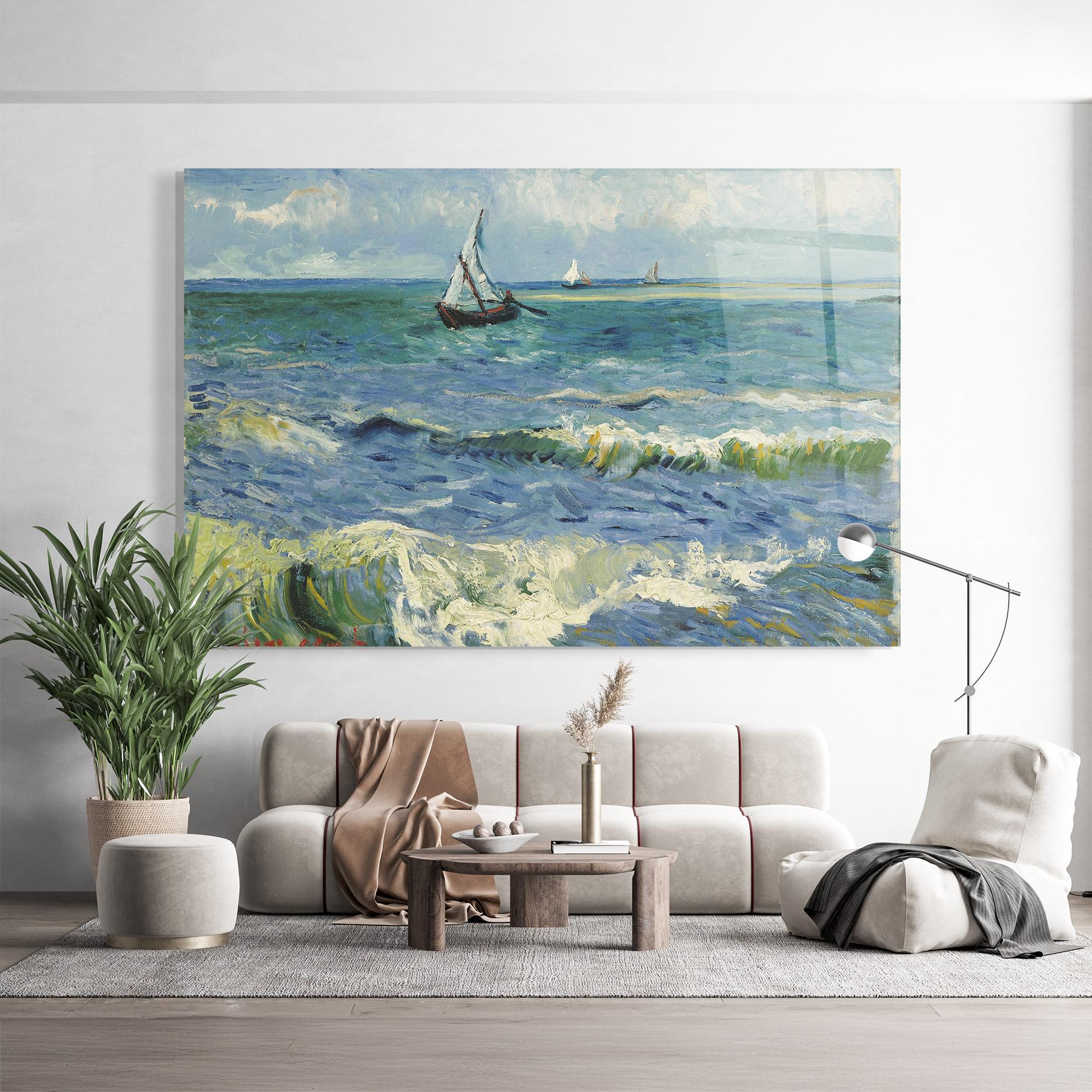 Üvegkép Zeegezicht Saintes Maries mockup 9