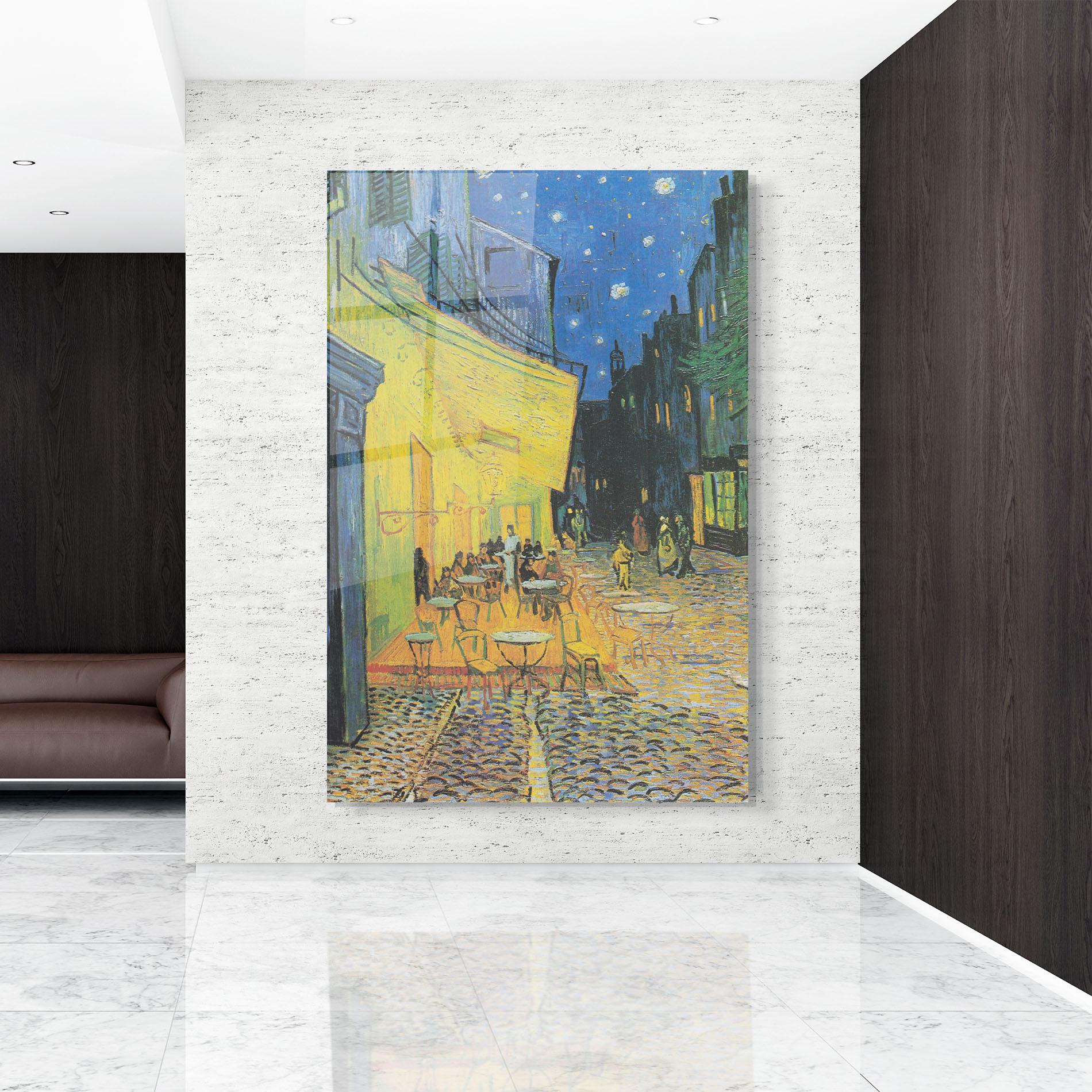 Üvegkép Cafe Terrace At Night mockup 9