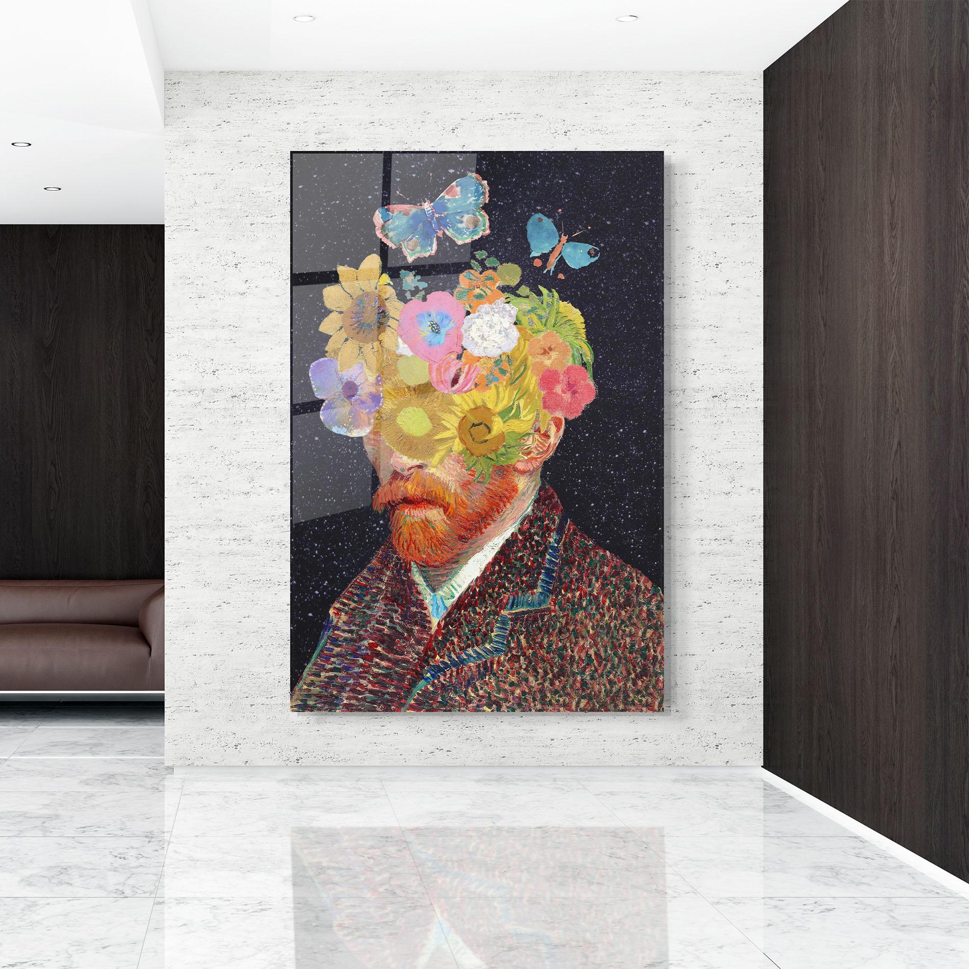 Üvegkép Flower Self Portrait mockup 9