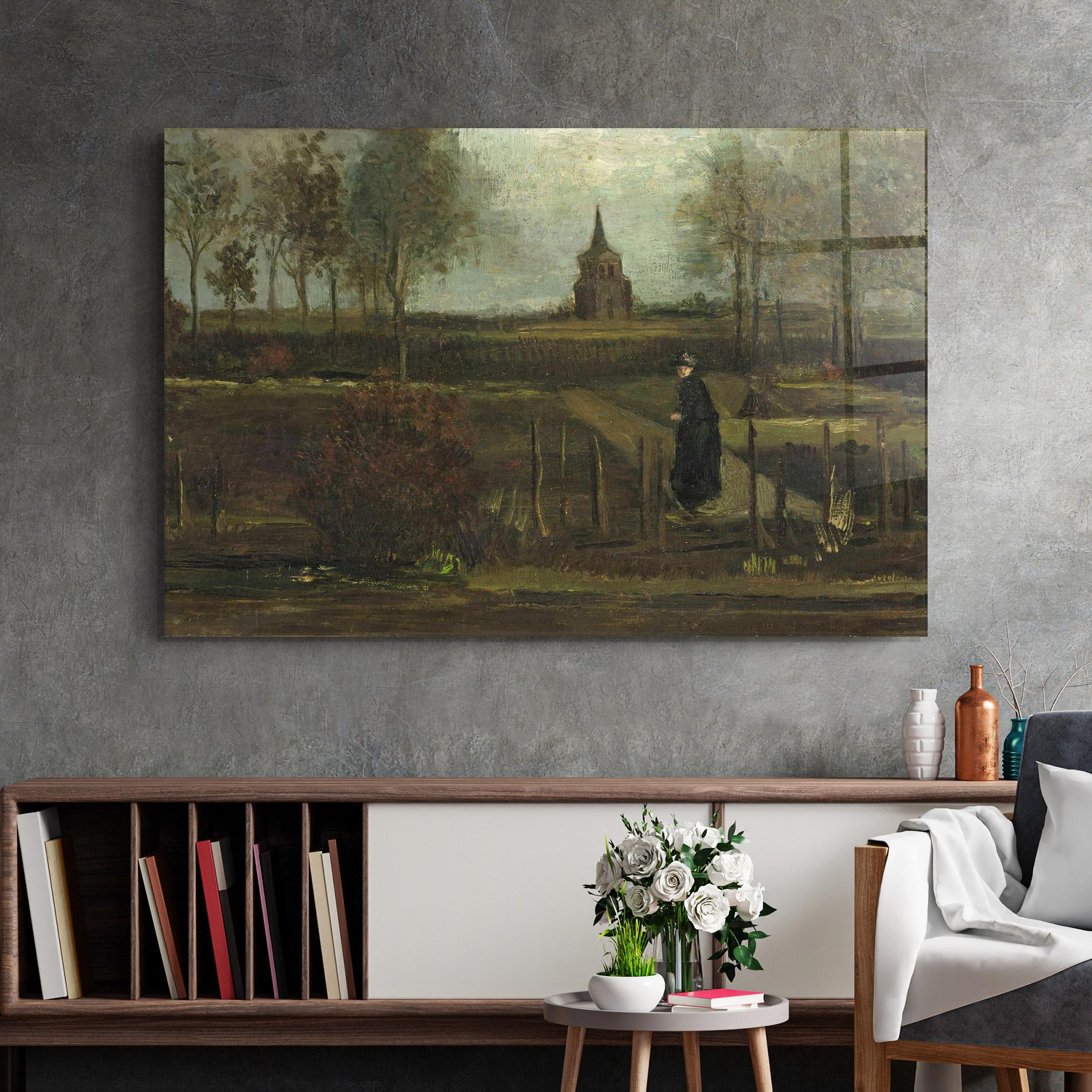 Üvegkép Garden At Nuenen mockup 2