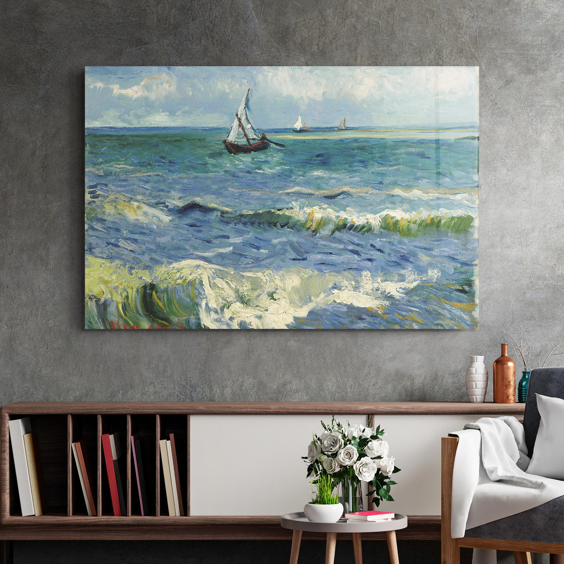 Üvegkép Zeegezicht Saintes Maries mockup 2