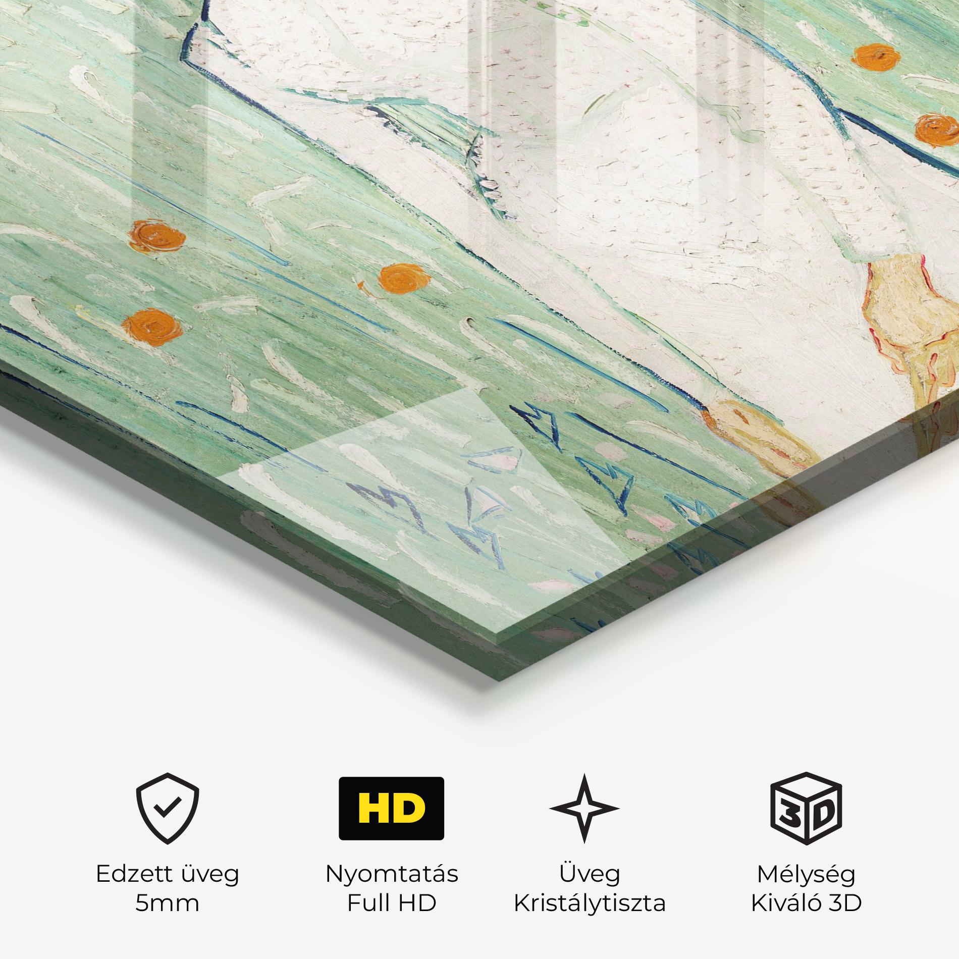 Üvegkép Girl In White mockup 3