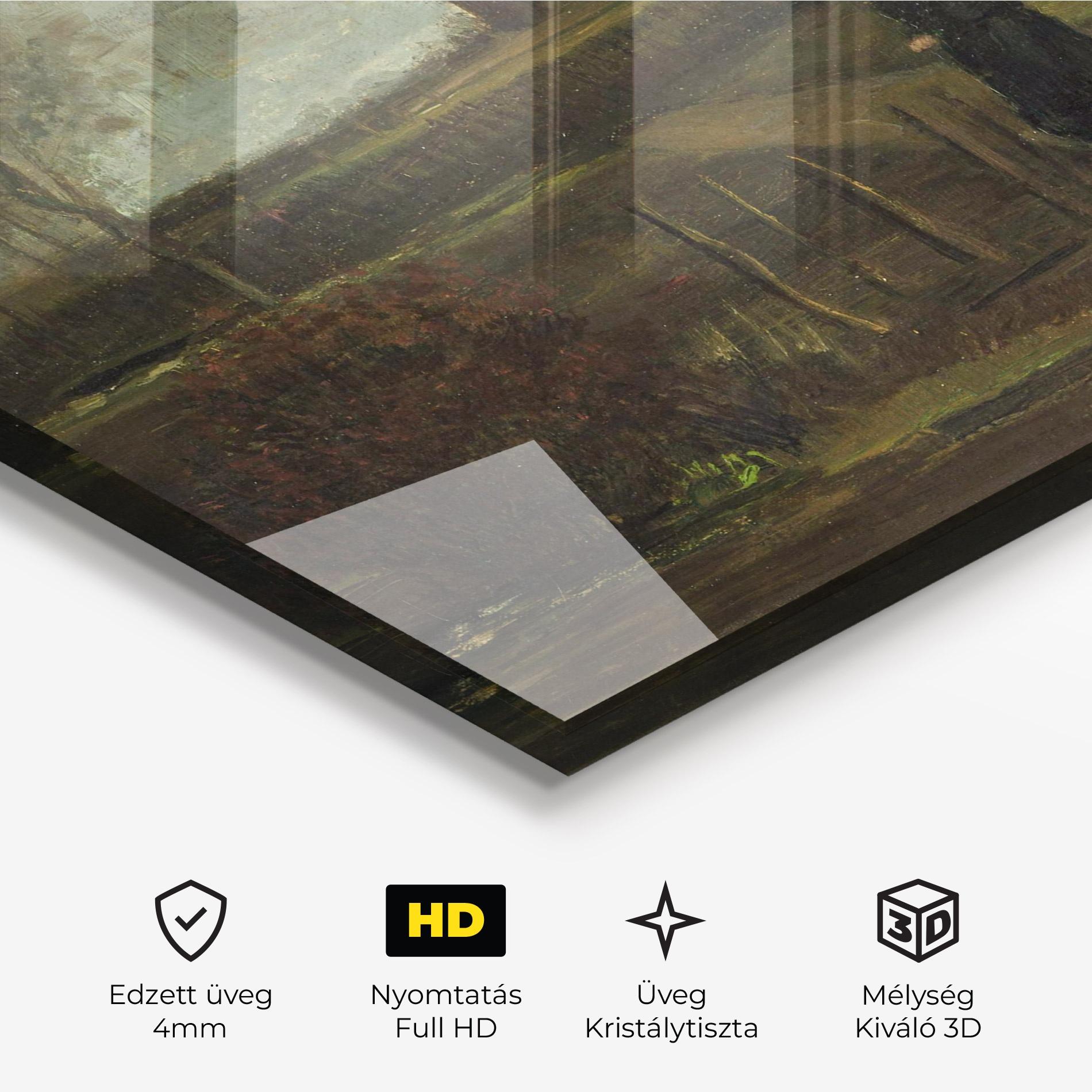 Üvegkép Garden At Nuenen mockup 3