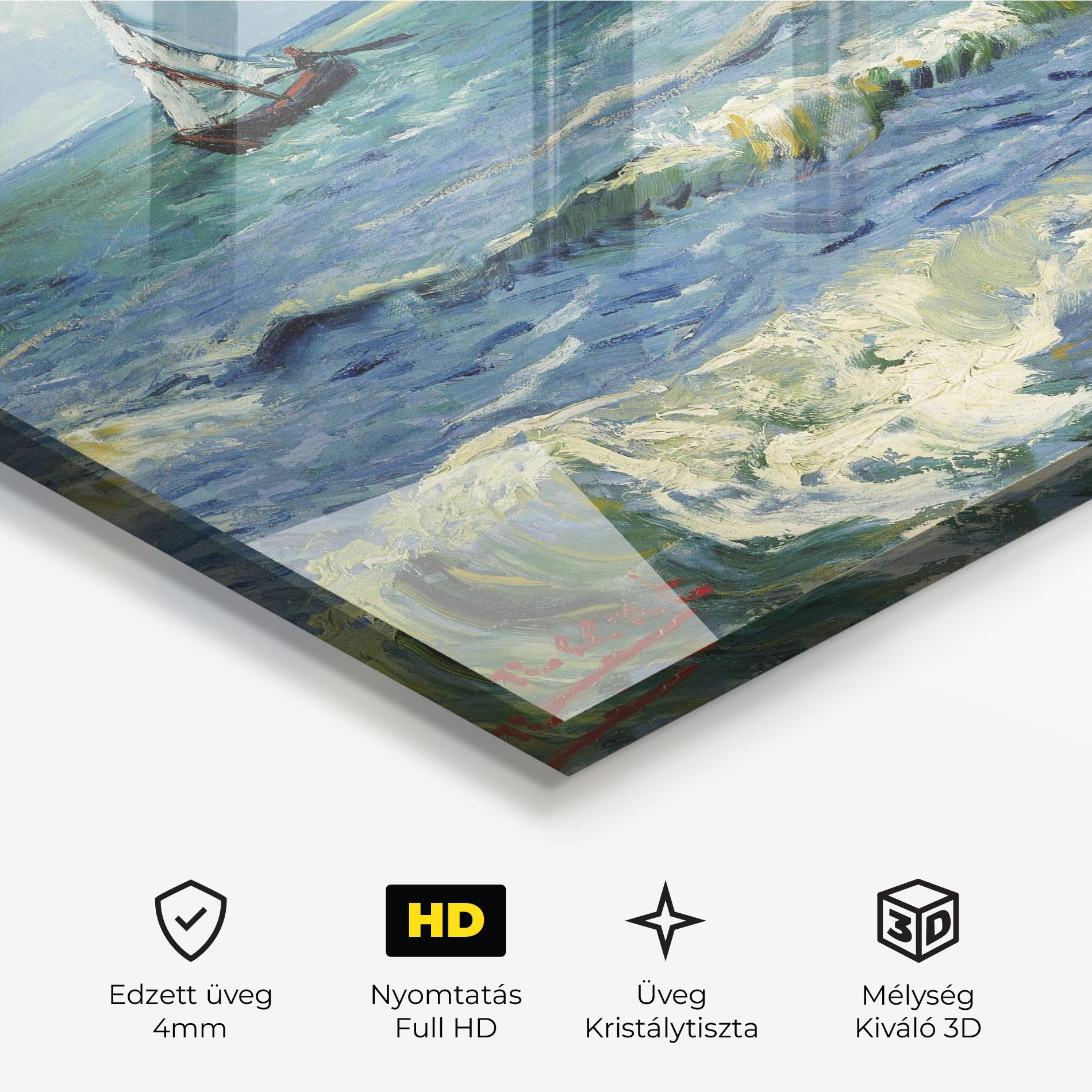 Üvegkép Zeegezicht Saintes Maries mockup 3