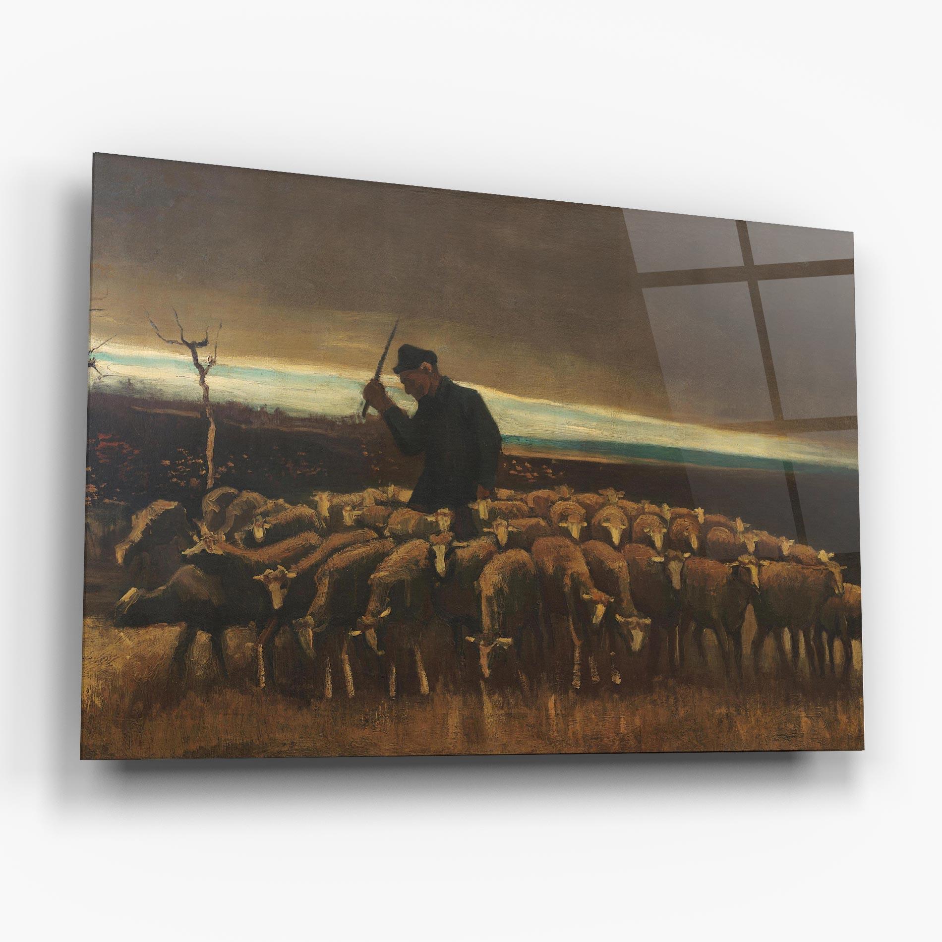 Üvegkép Flock Of Sheep mockup 6