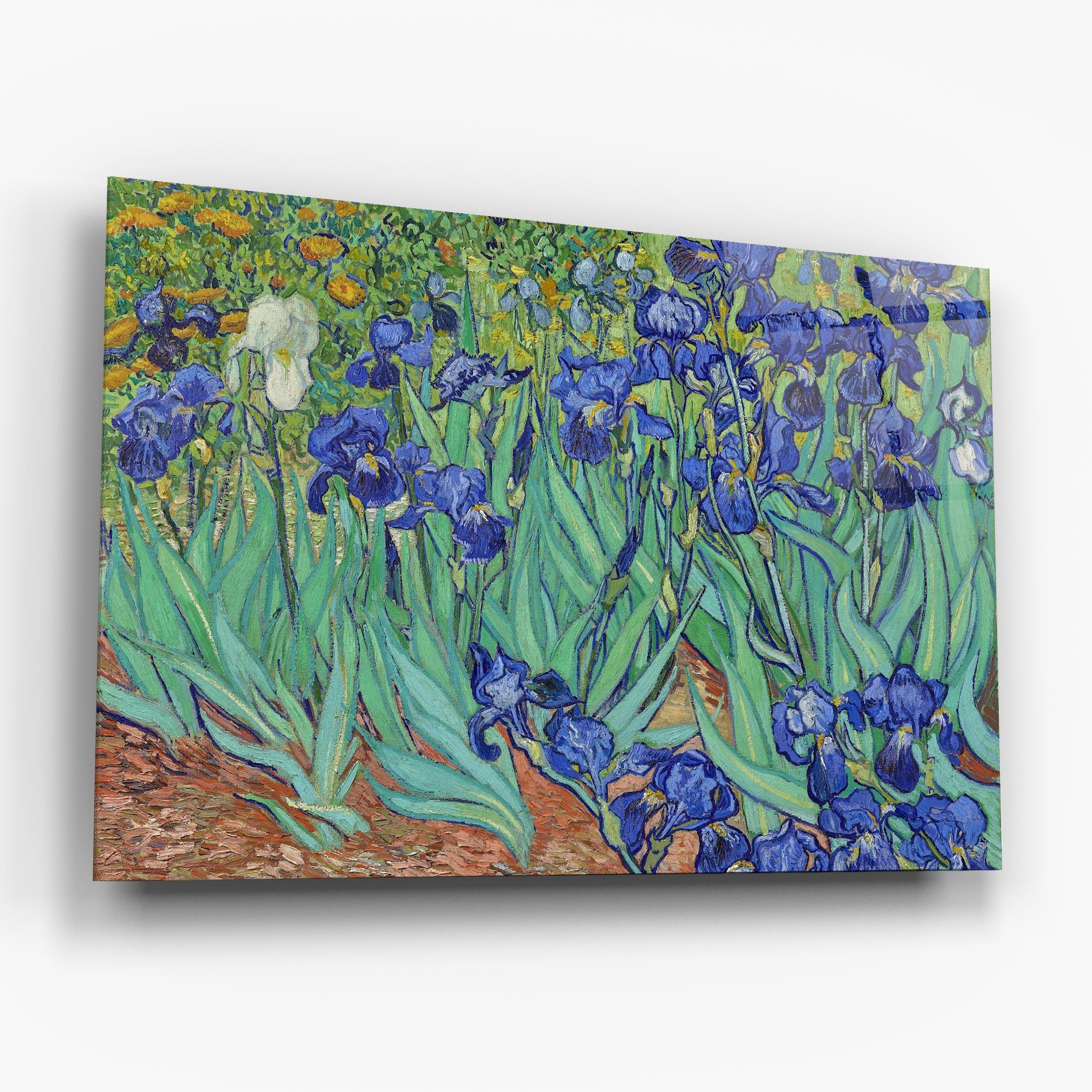Üvegkép Irises Van Gogh mockup 6