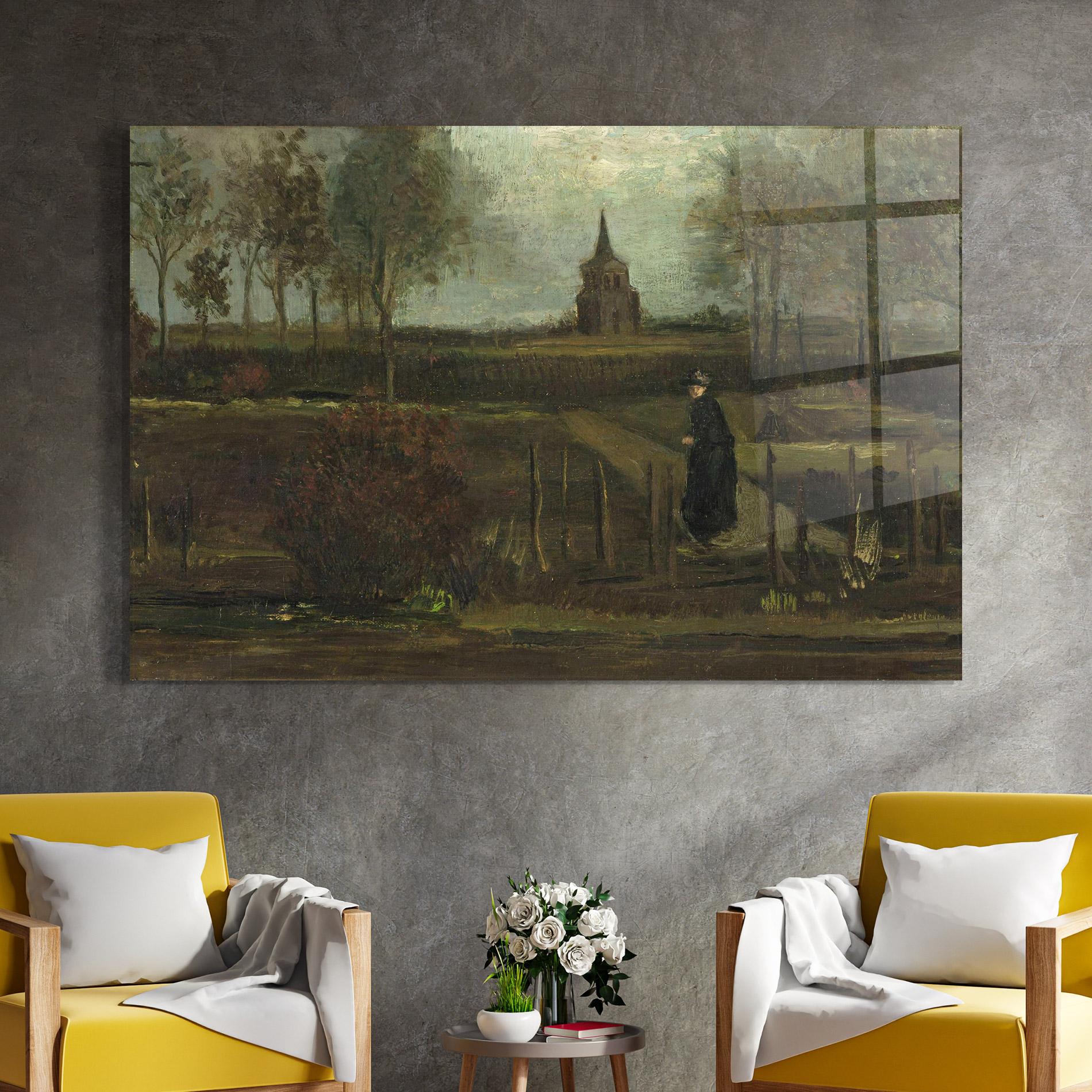 Üvegkép Garden At Nuenen mockup 4