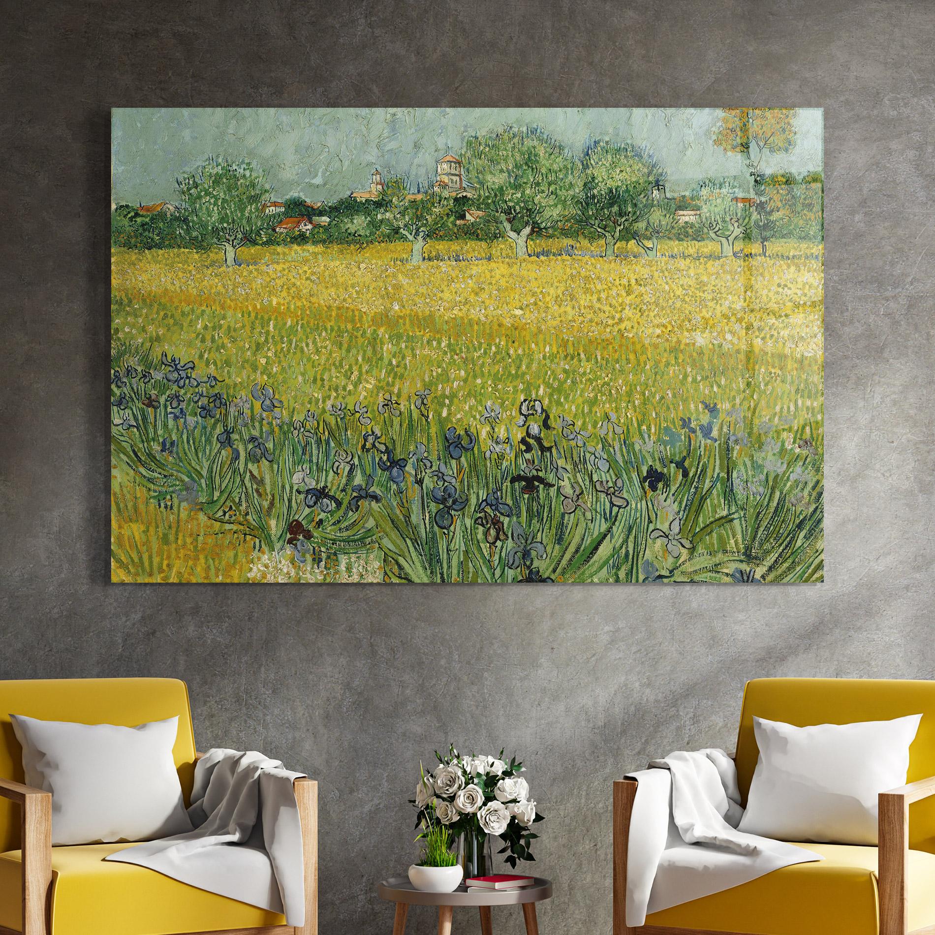 Üvegkép Veld Met Bloemen mockup 4