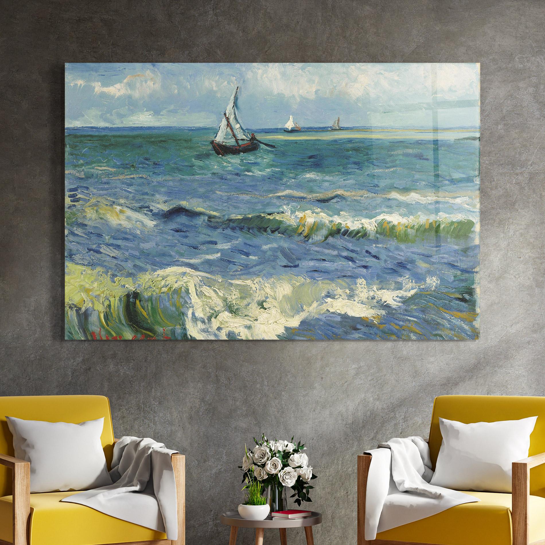 Üvegkép Zeegezicht Saintes Maries mockup 4