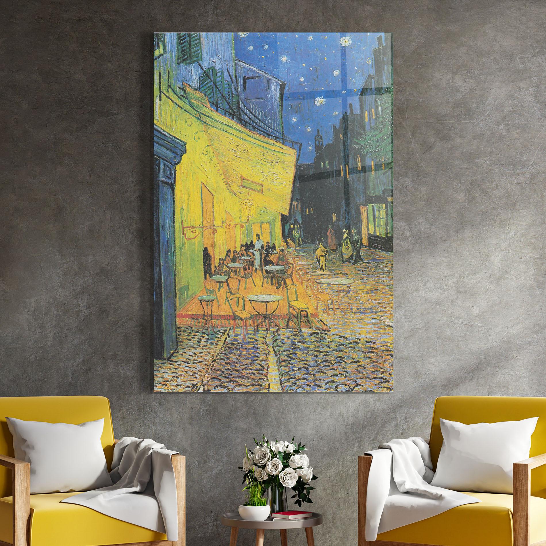 Üvegkép Cafe Terrace At Night mockup 4