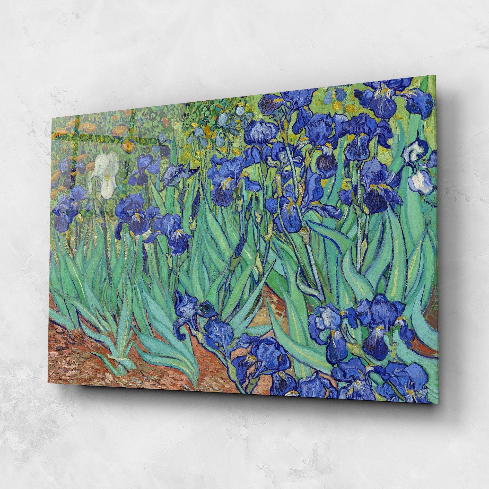 Üvegkép Irises Van Gogh mockup 1