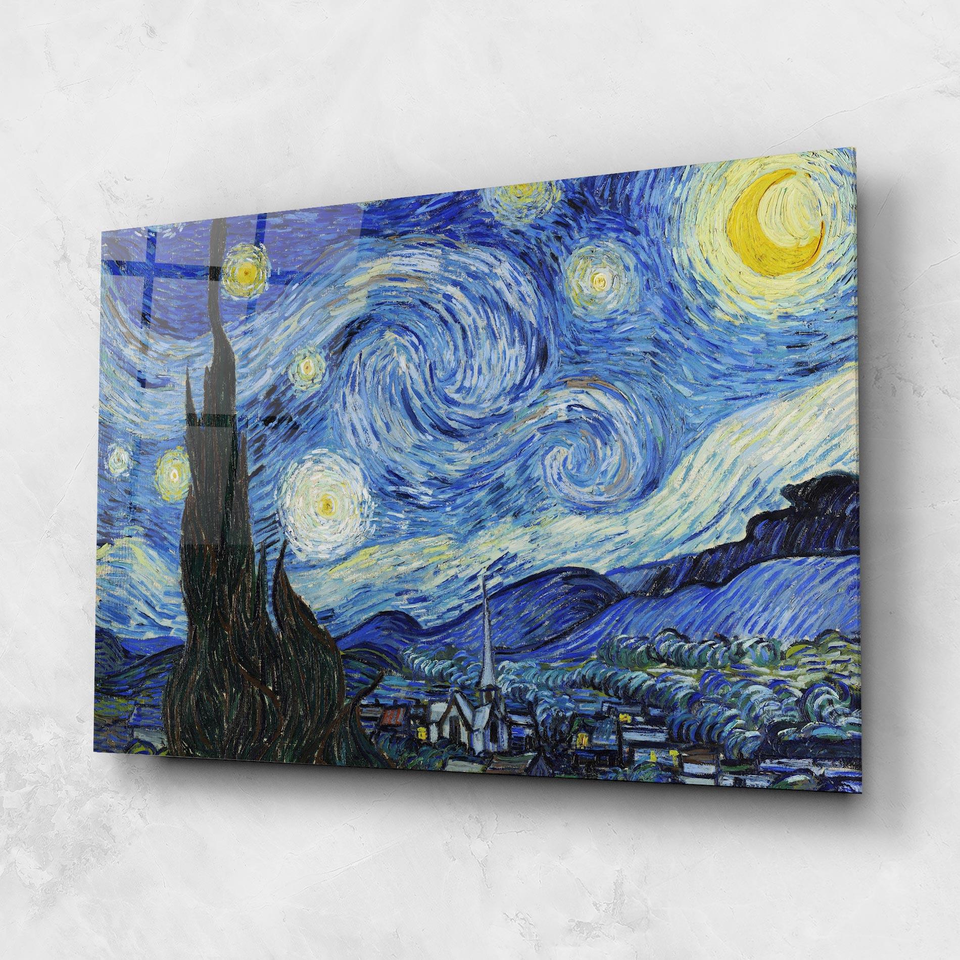 Üvegkép The Starry Night mockup 1