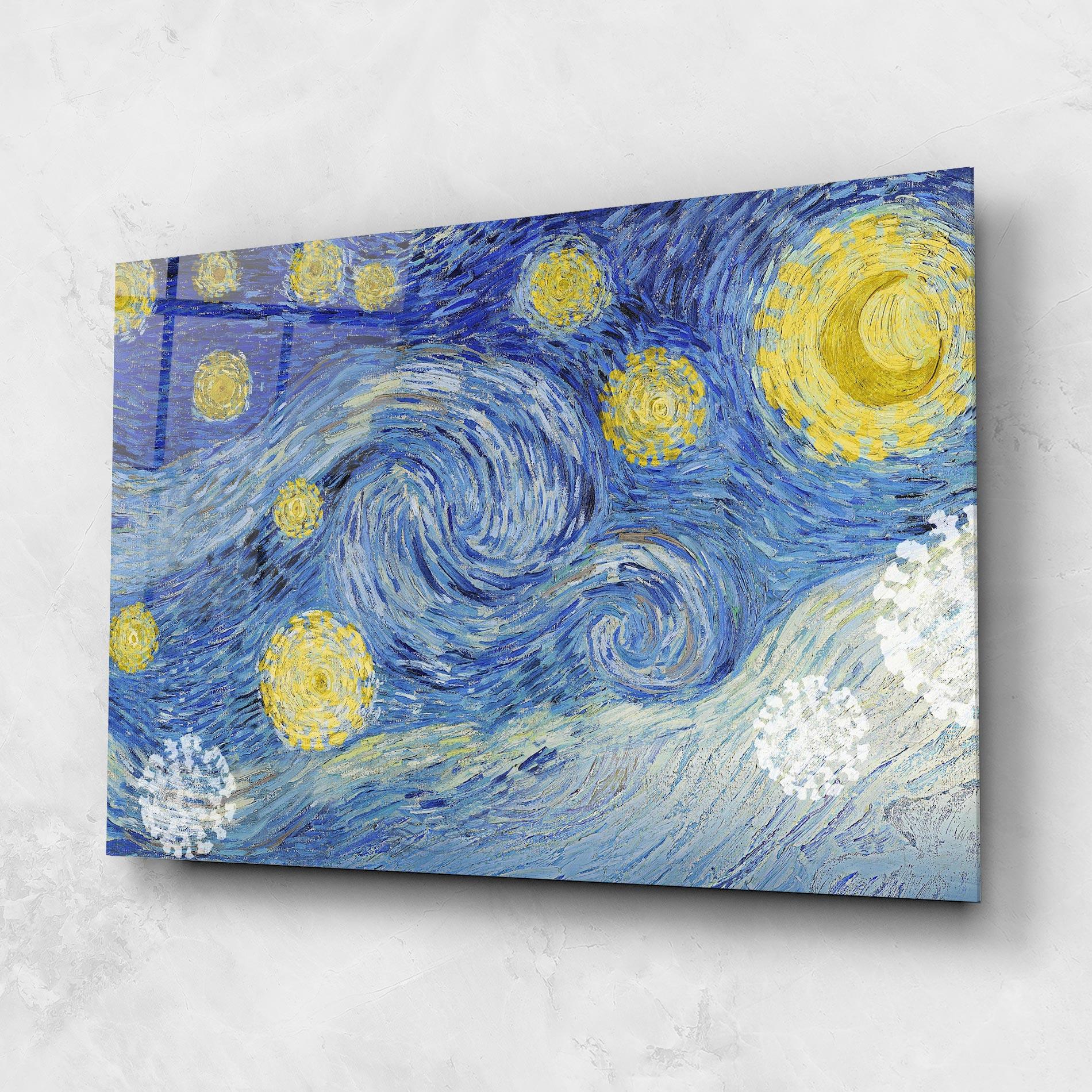Üvegkép Van Gogh Starry Night mockup 1