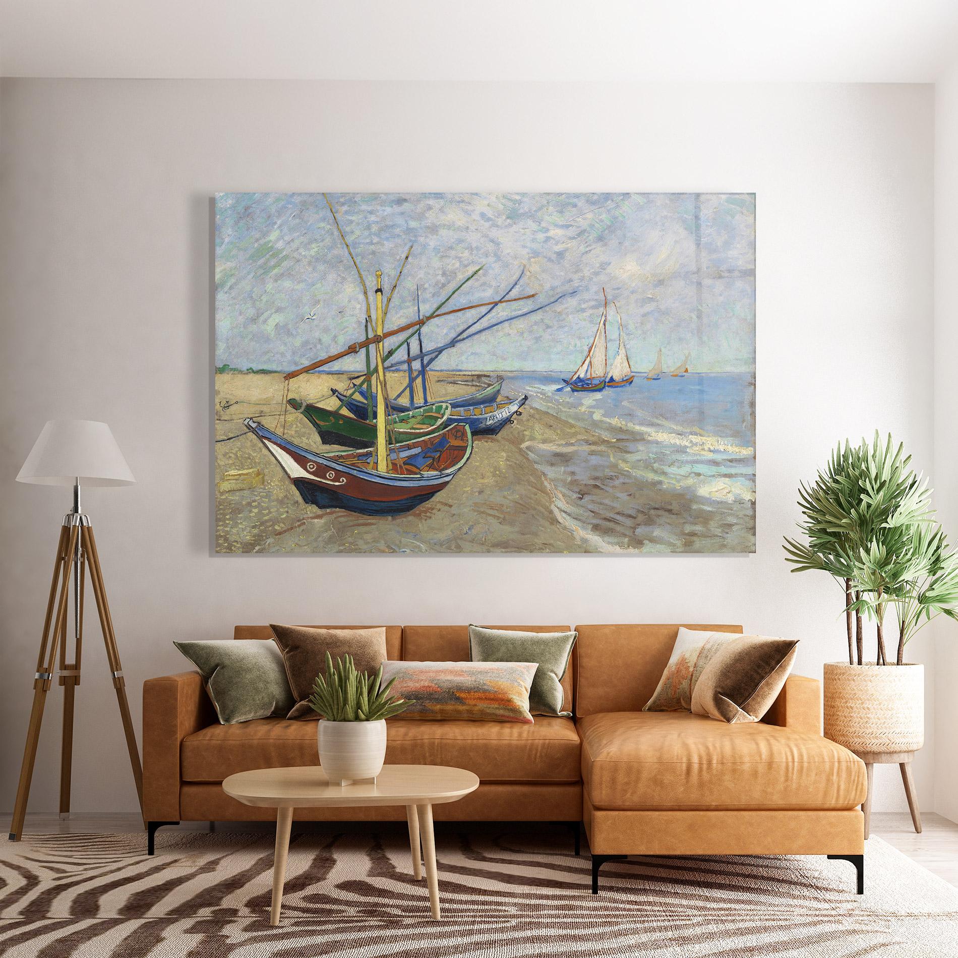 Üvegkép Boats Beach mockup 7