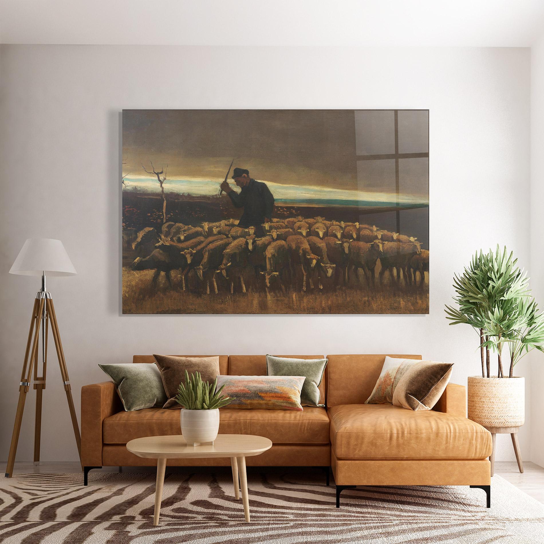 Üvegkép Flock Of Sheep mockup 7