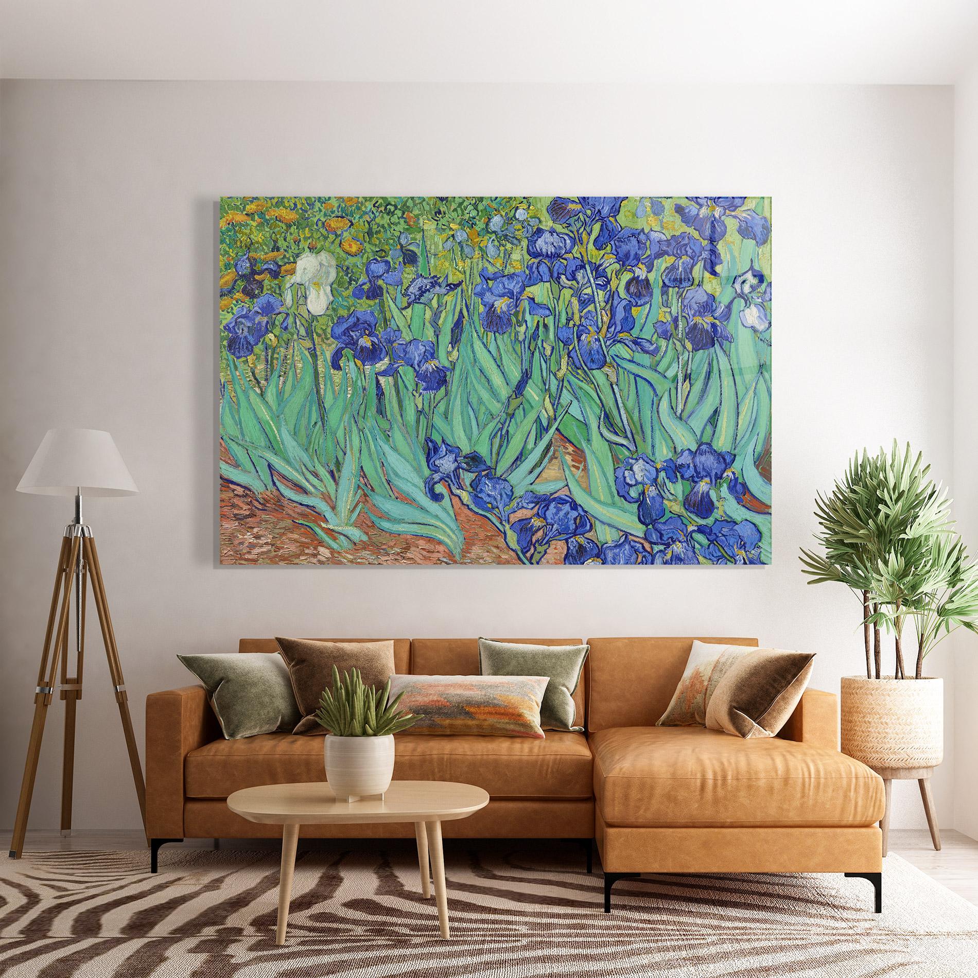 Üvegkép Irises Van Gogh mockup 7