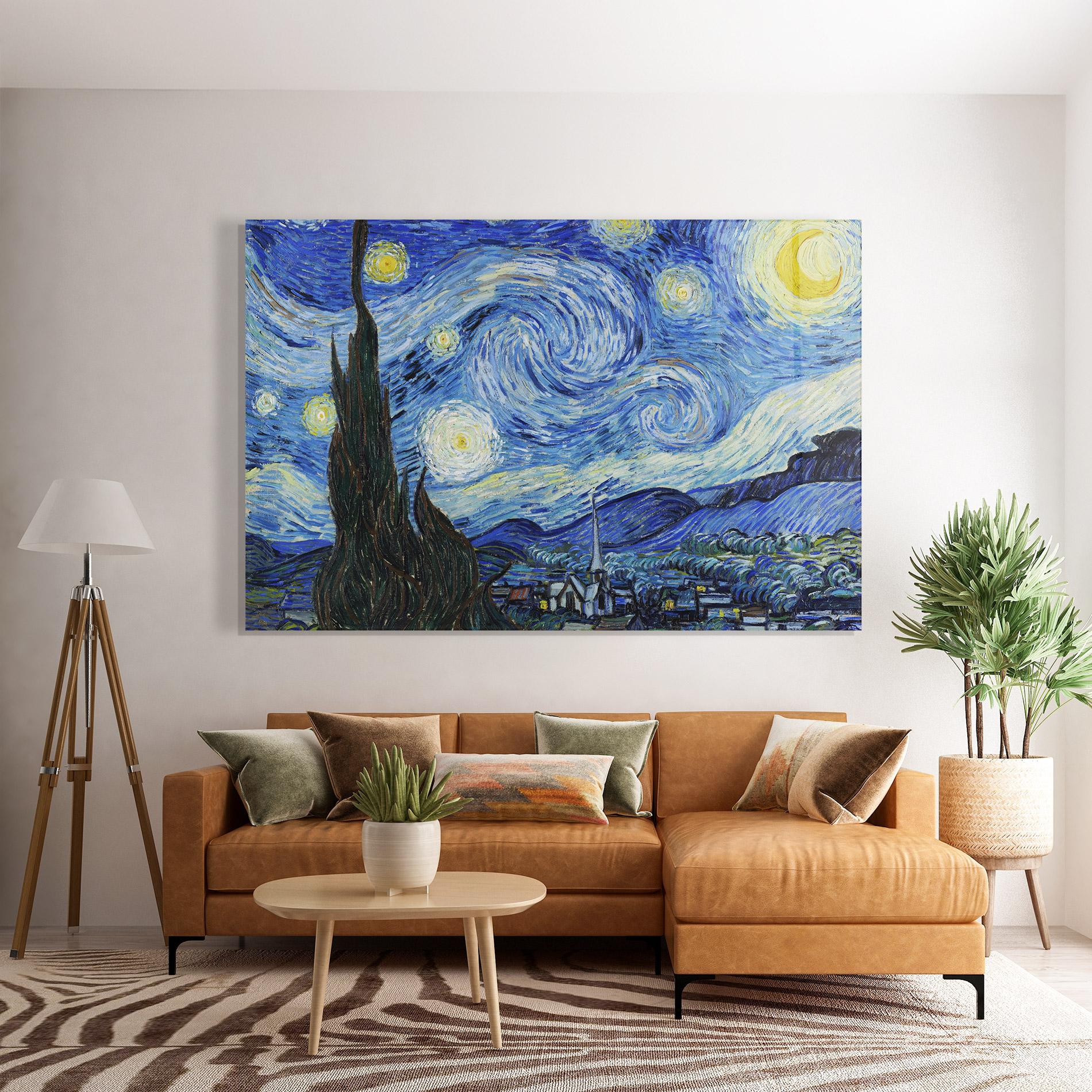 Üvegkép The Starry Night mockup 7