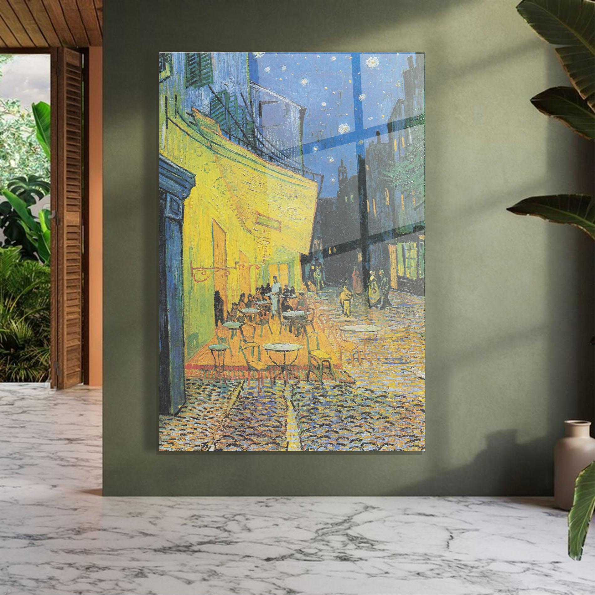 Üvegkép Cafe Terrace At Night mockup 7