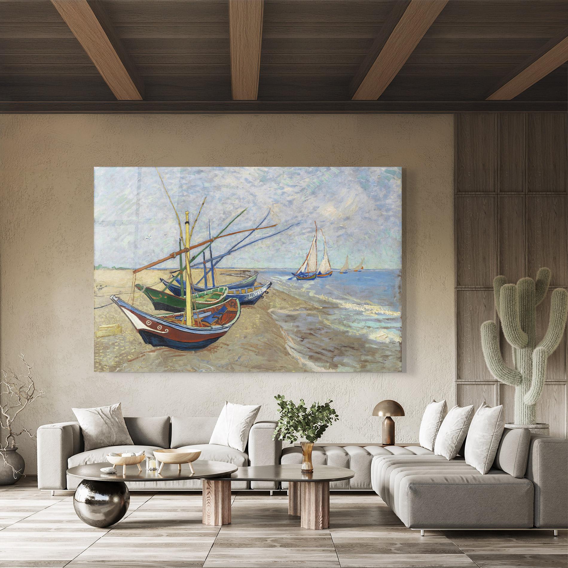 Üvegkép Boats Beach mockup 8