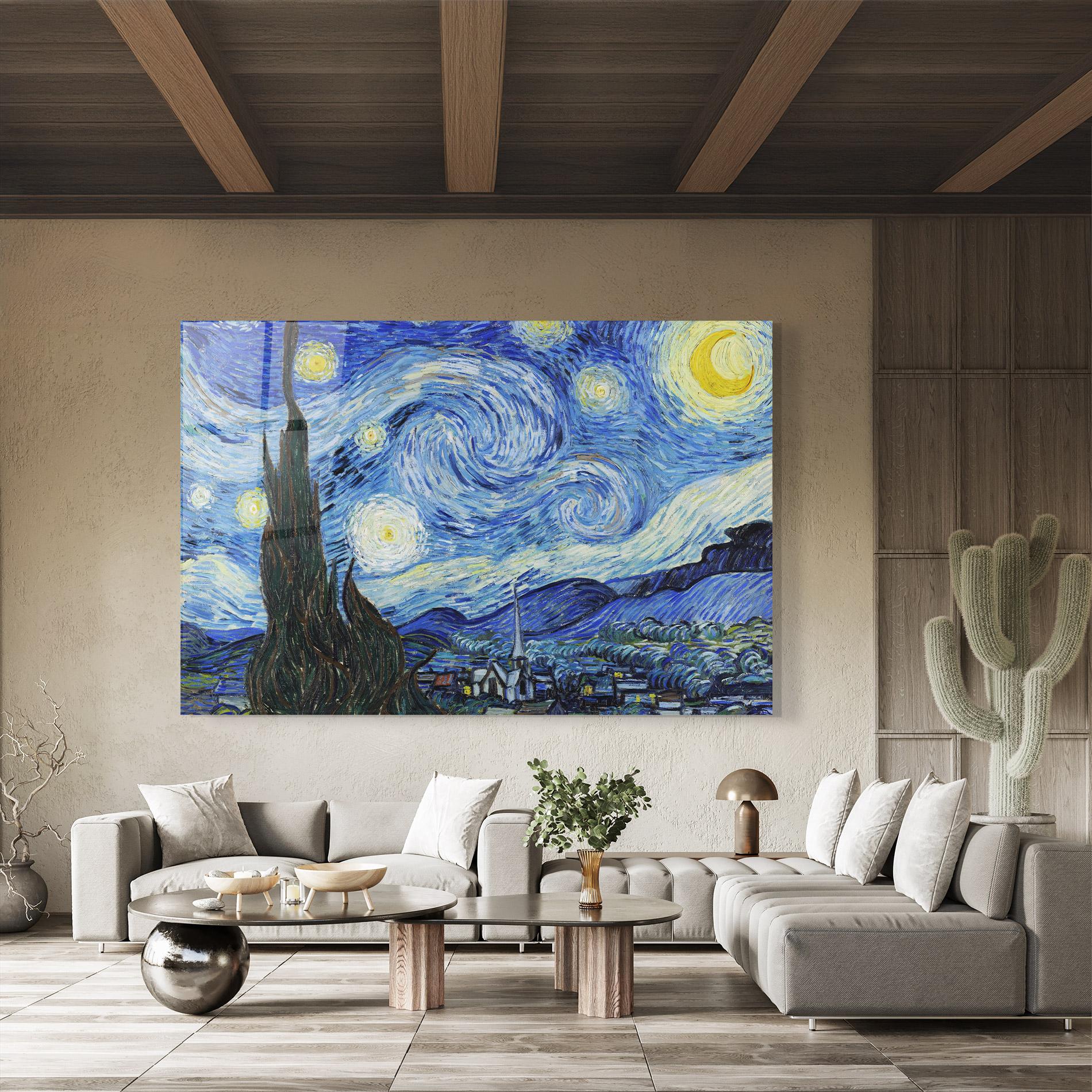 Üvegkép The Starry Night mockup 8