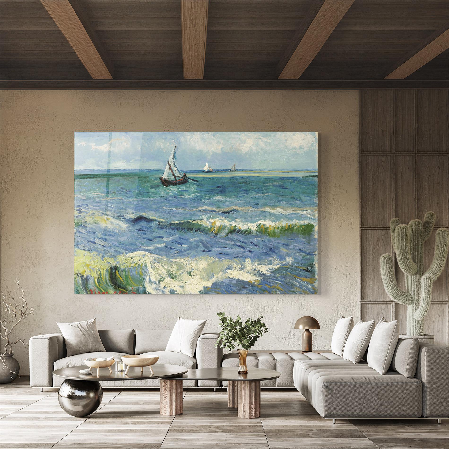 Üvegkép Zeegezicht Saintes Maries mockup 8